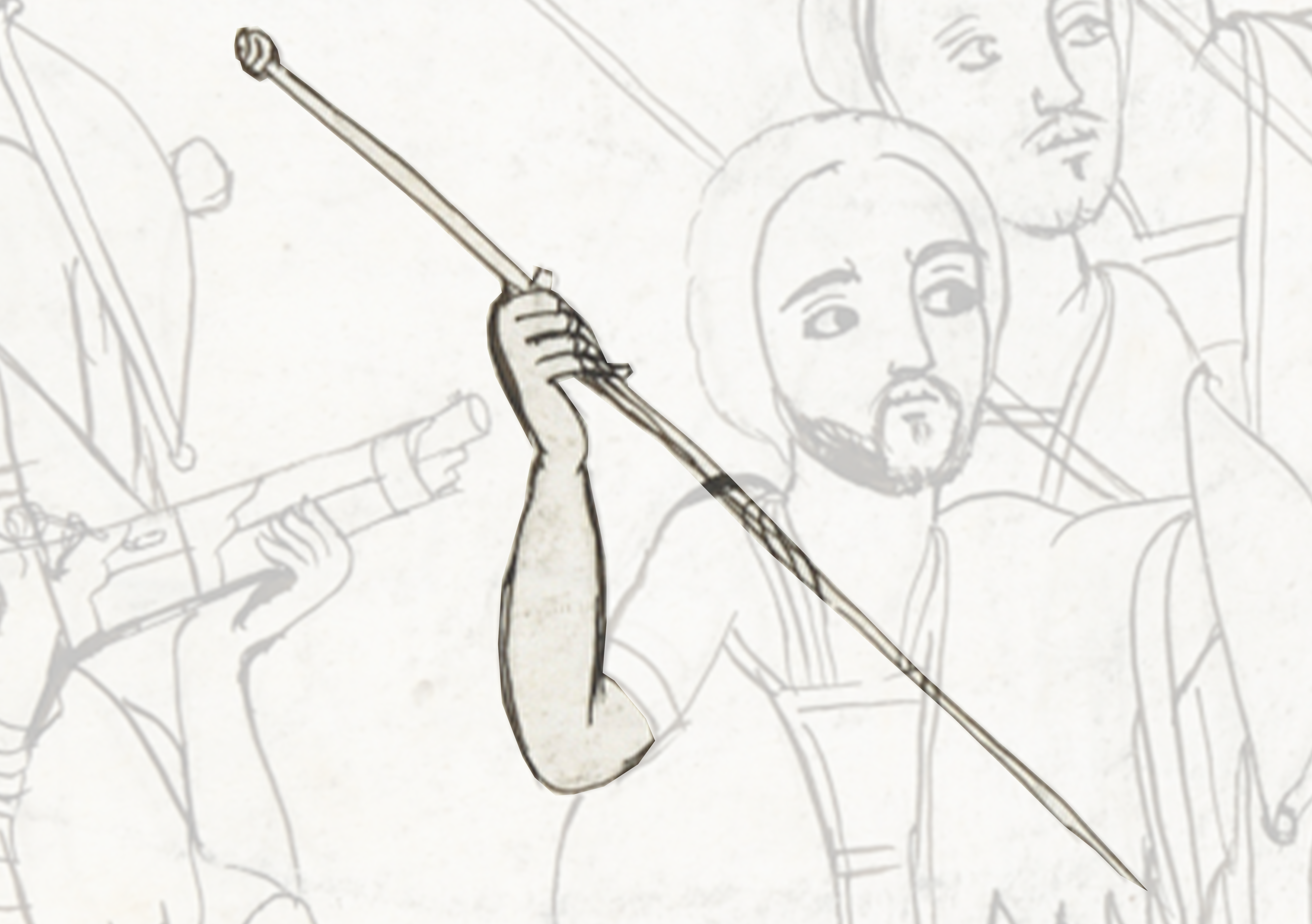 Drawing Of A Man Holding A Fishing Rod