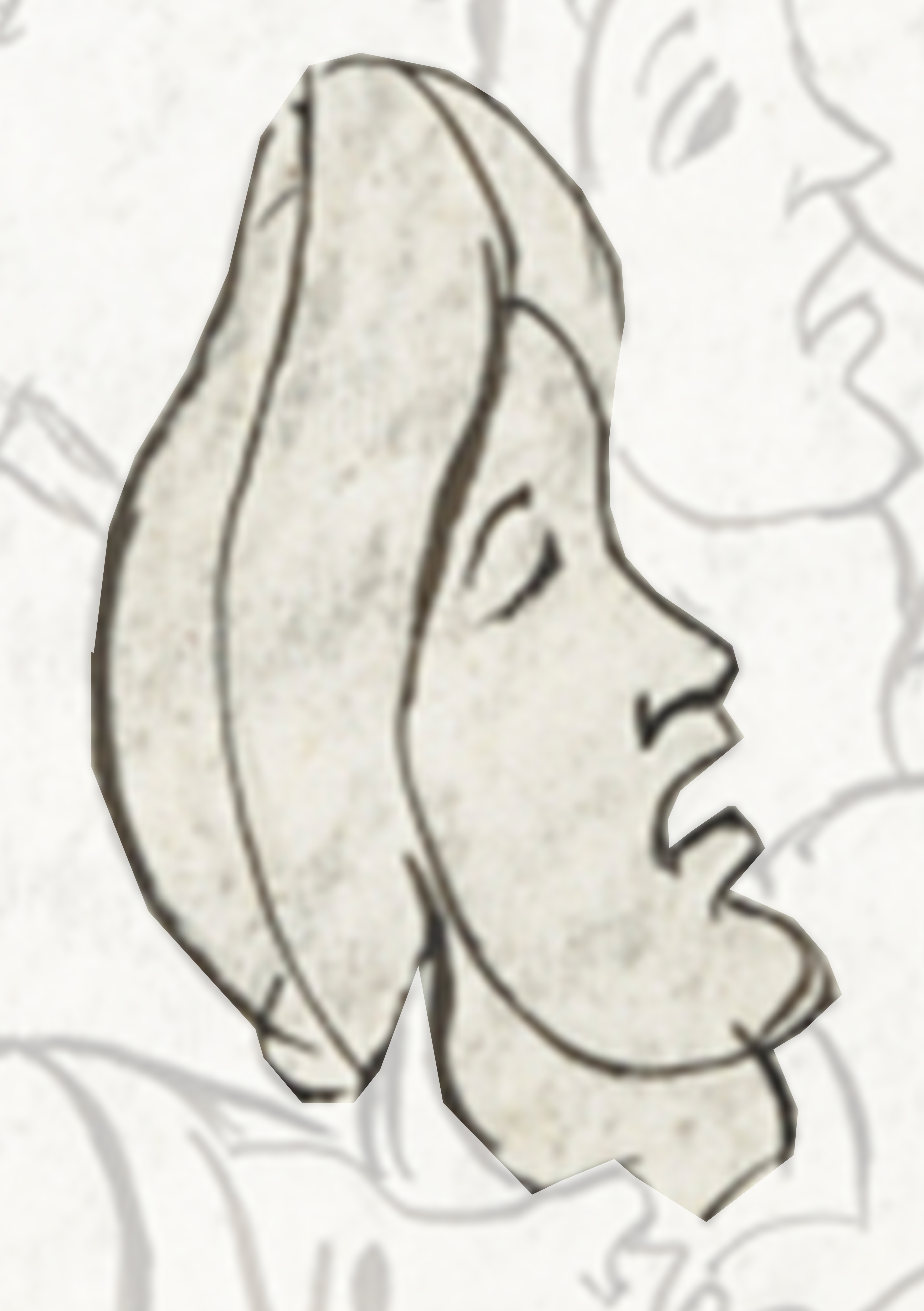 Drawing Of A Face With A White Background