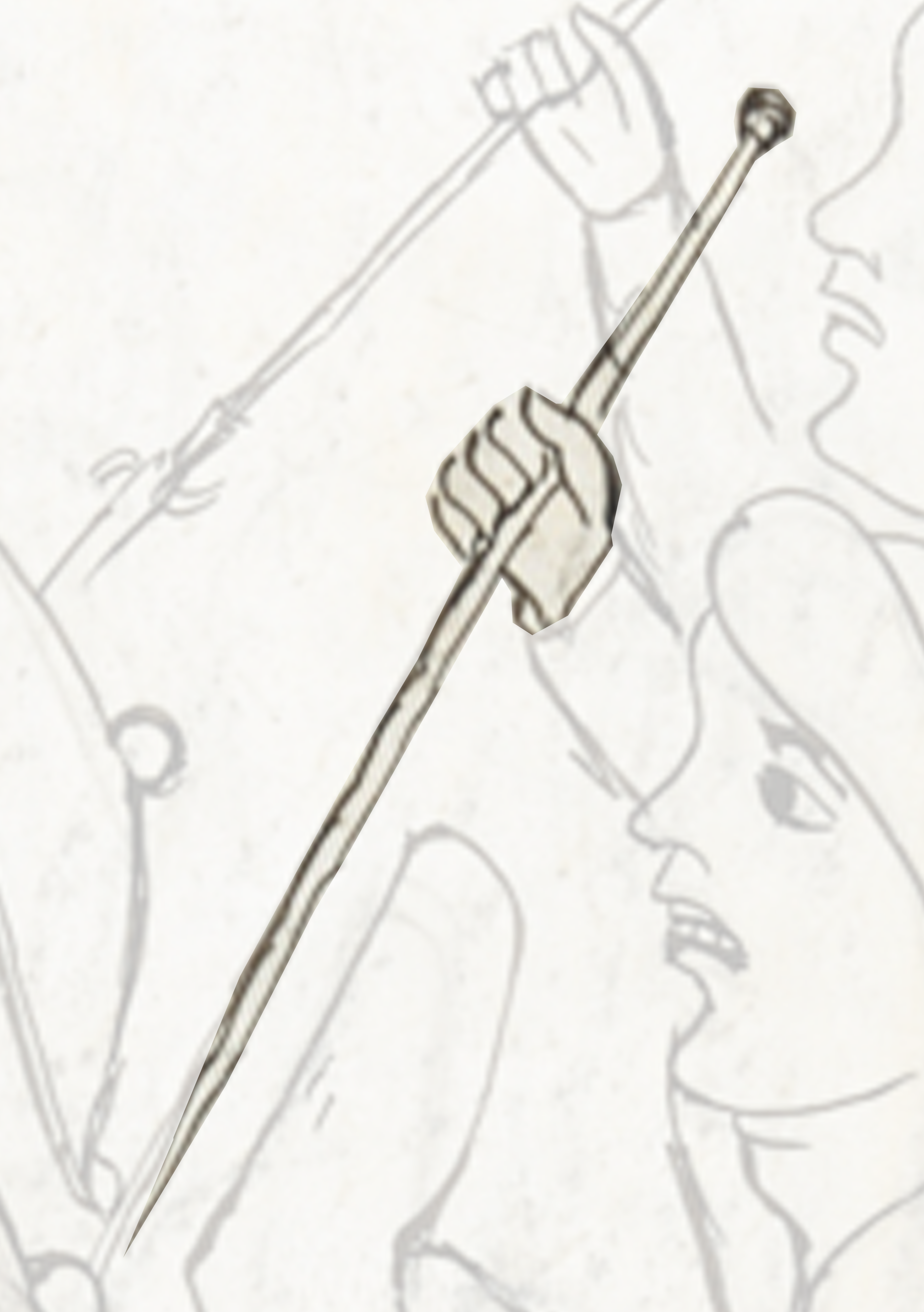 Drawing Of A Man Holding A Knife
