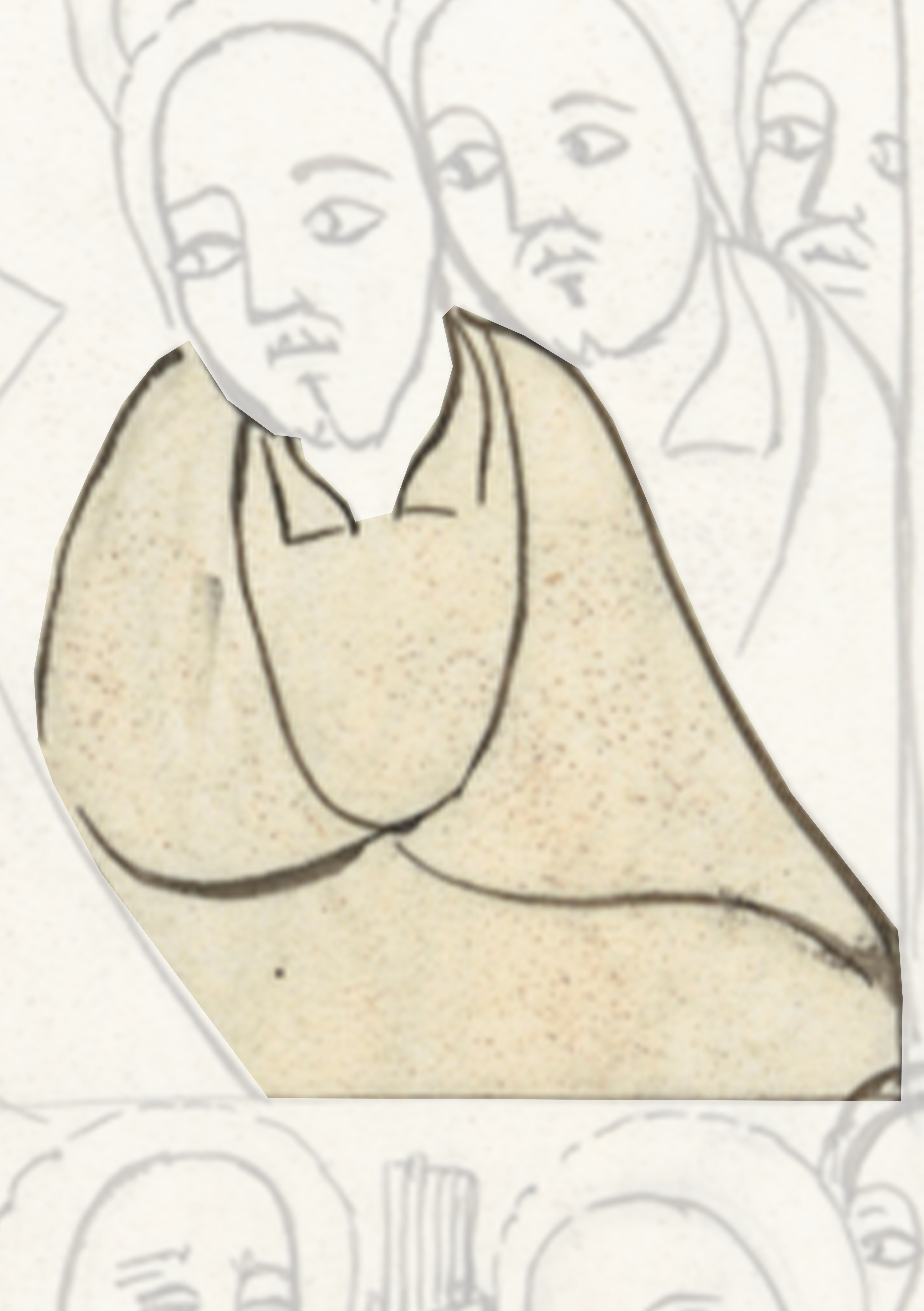 Drawing Of A Woman With A Scarf