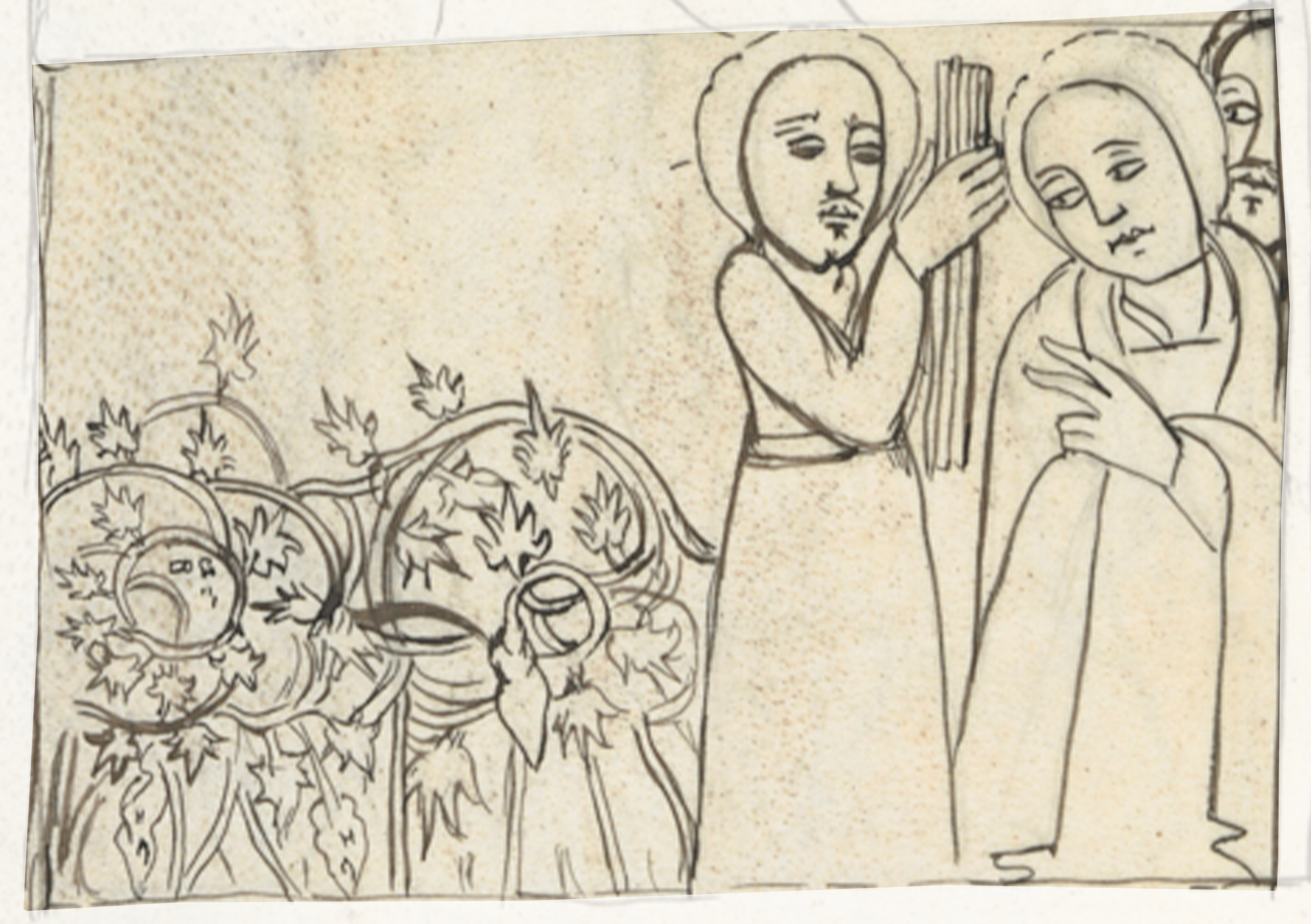 Drawing Of A Woman And A Man