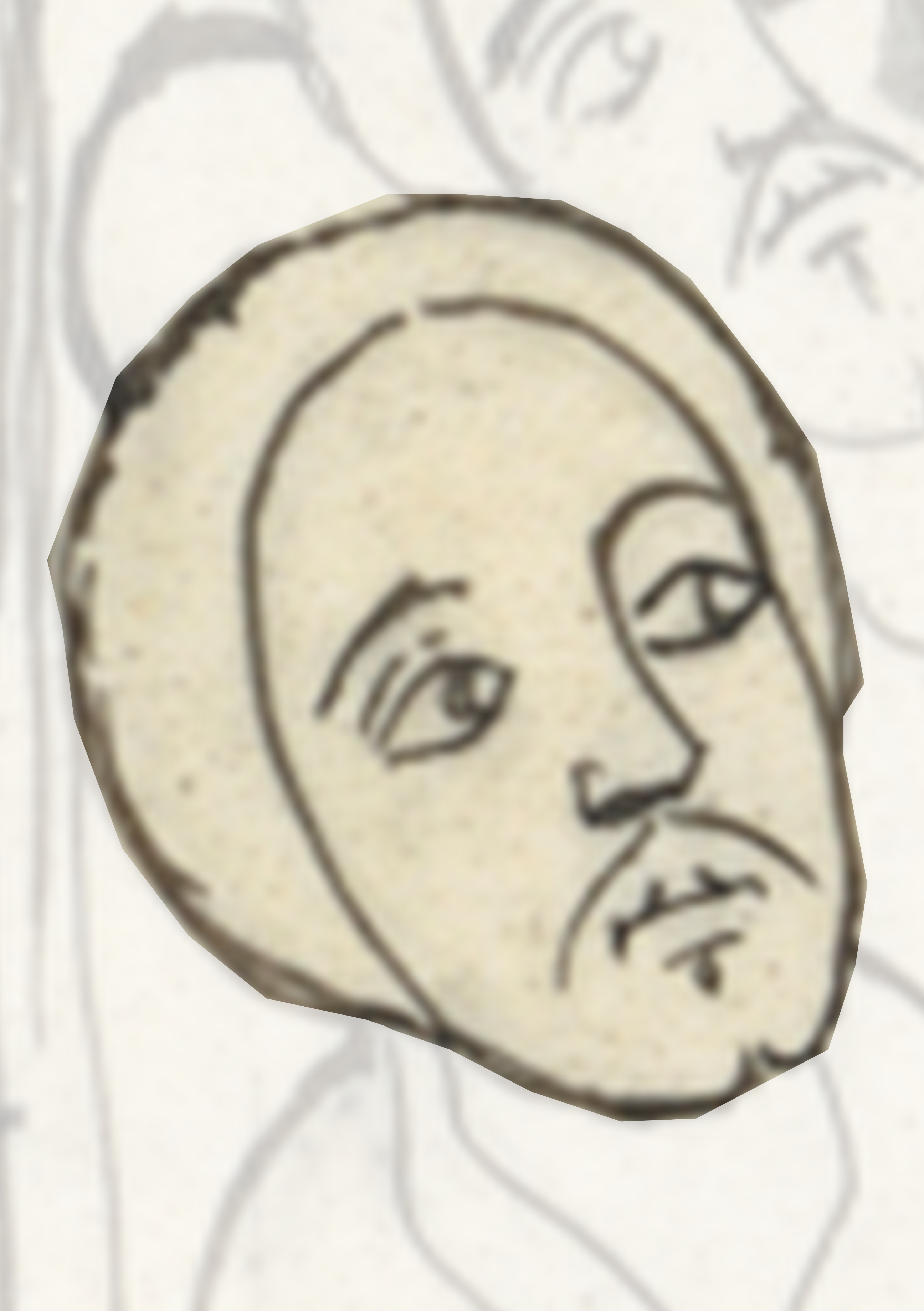 Drawing Of A Man With A Face