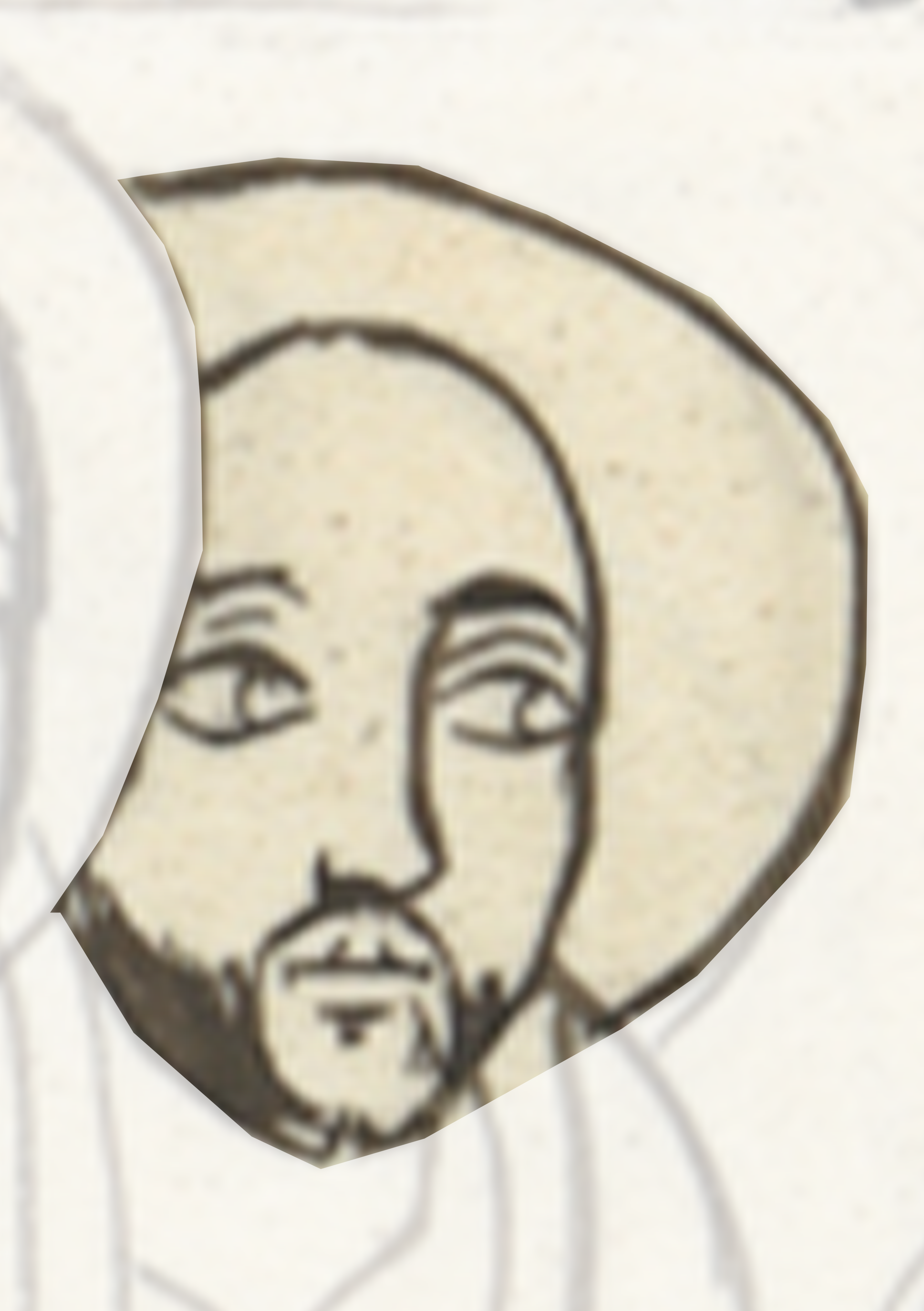 Drawing Of A Man With A Beard And A Beard