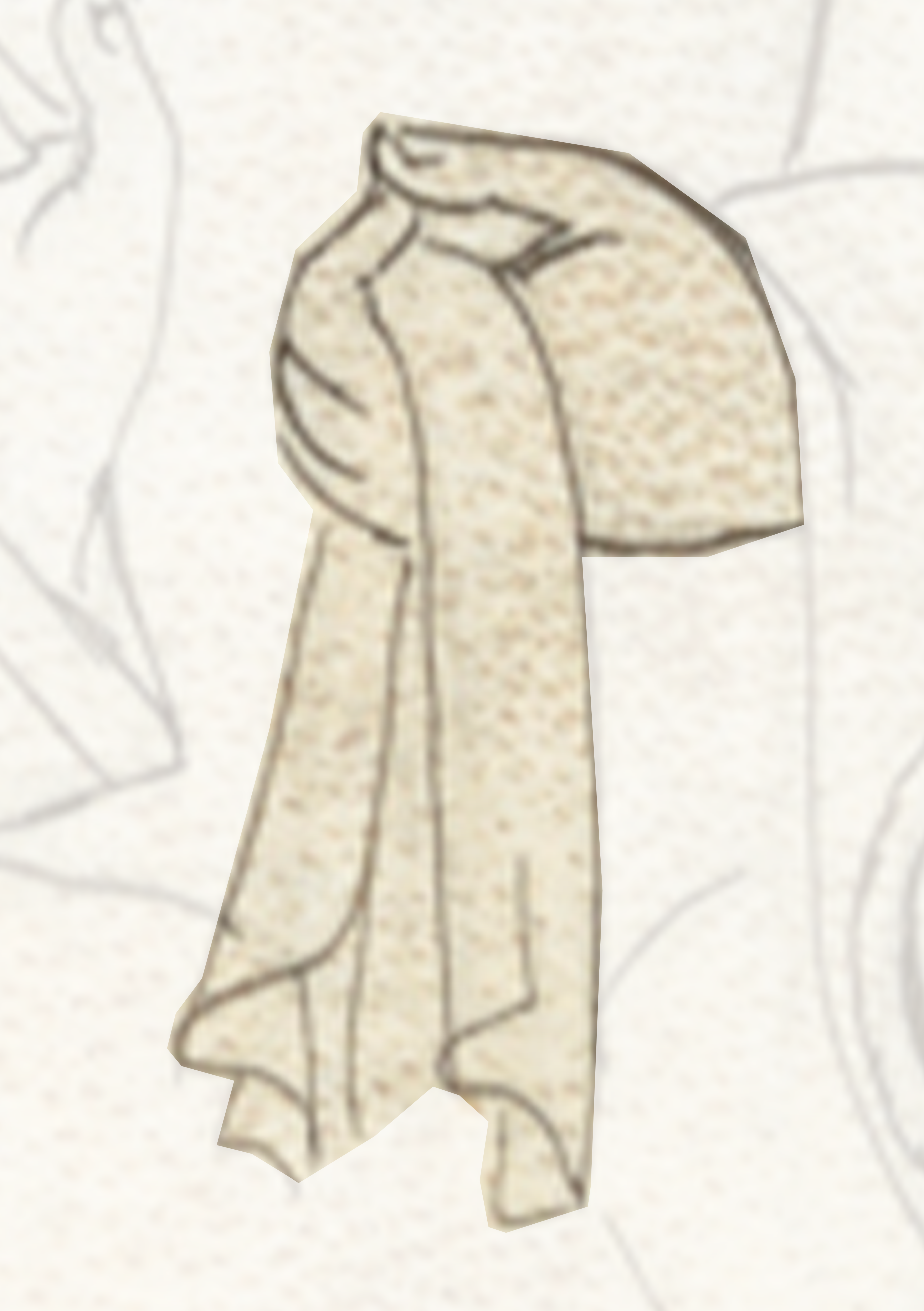 Drawing Of A Scarf On A White Background