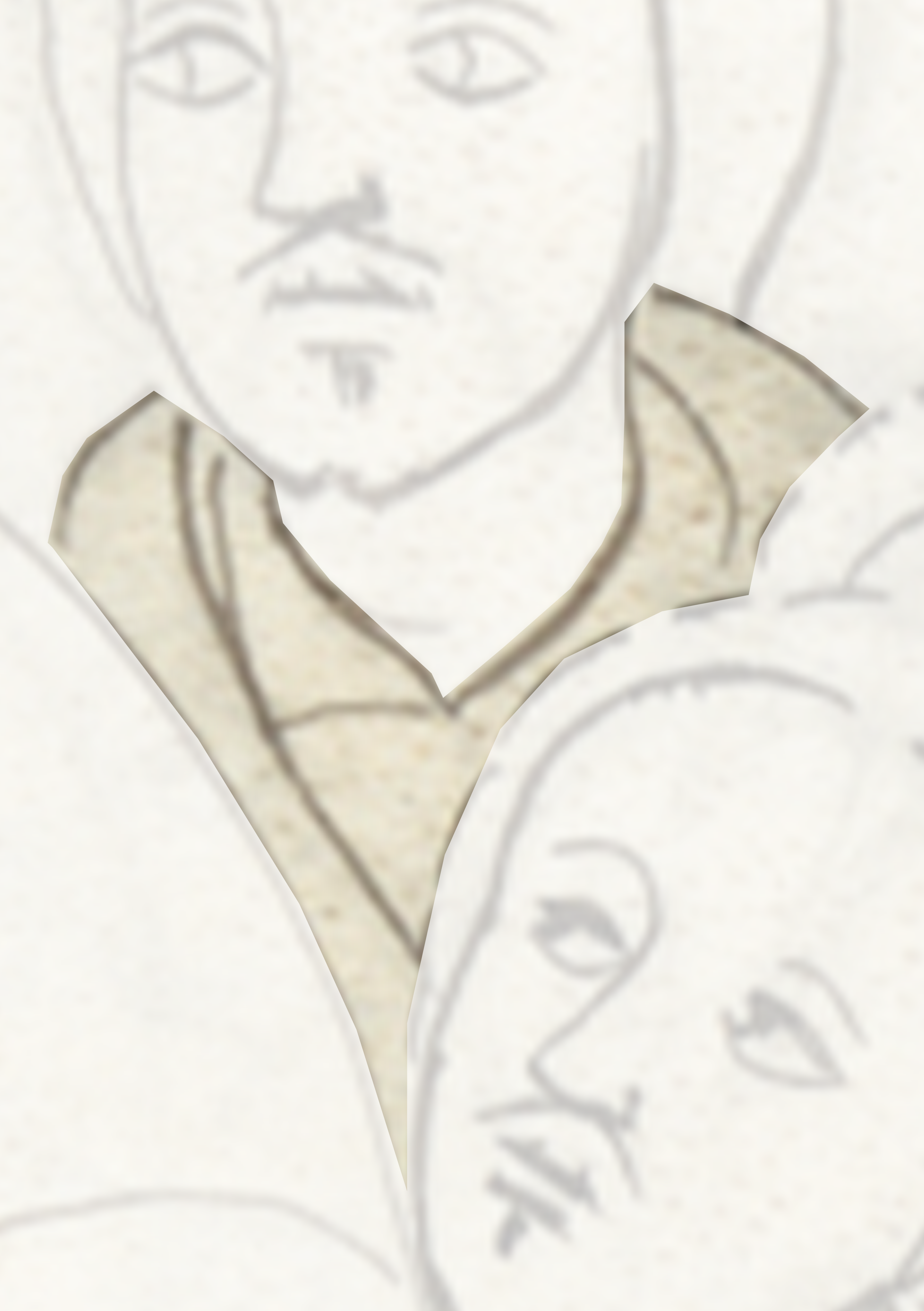 Drawing Of A Man S Face With A White Background