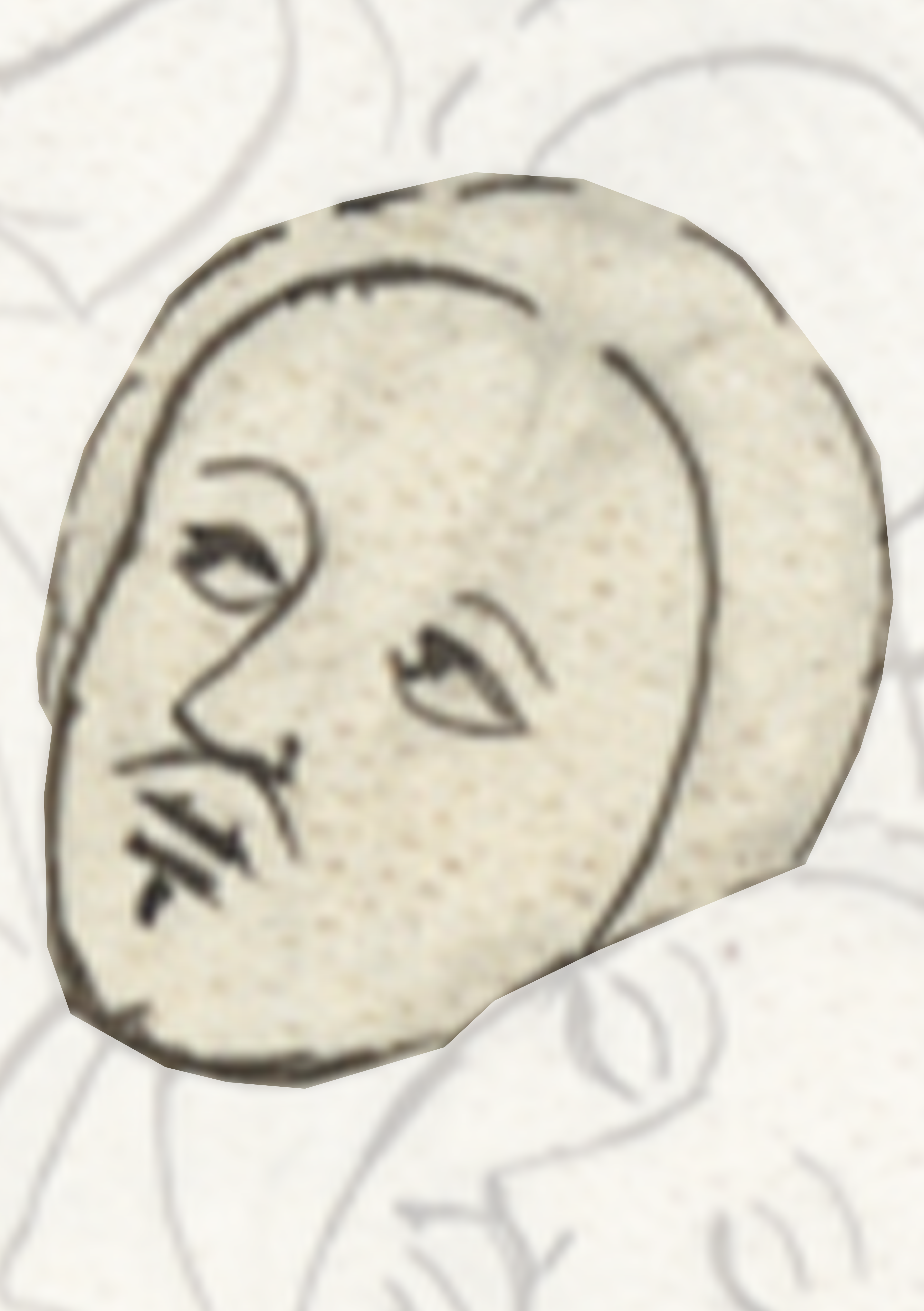 Drawing Of A Face With A Face In The Middle