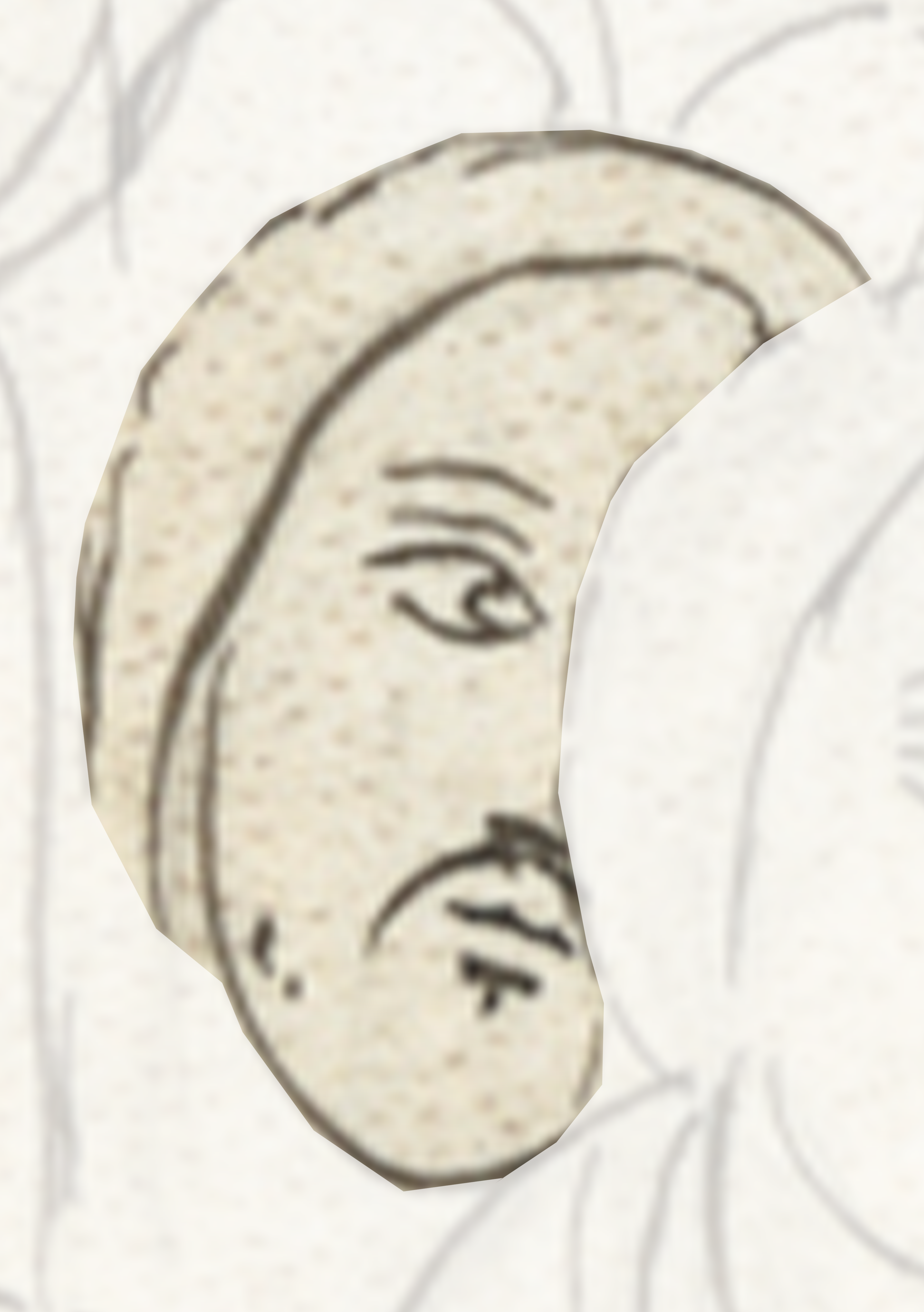 Drawing Of A Crescent With A Face