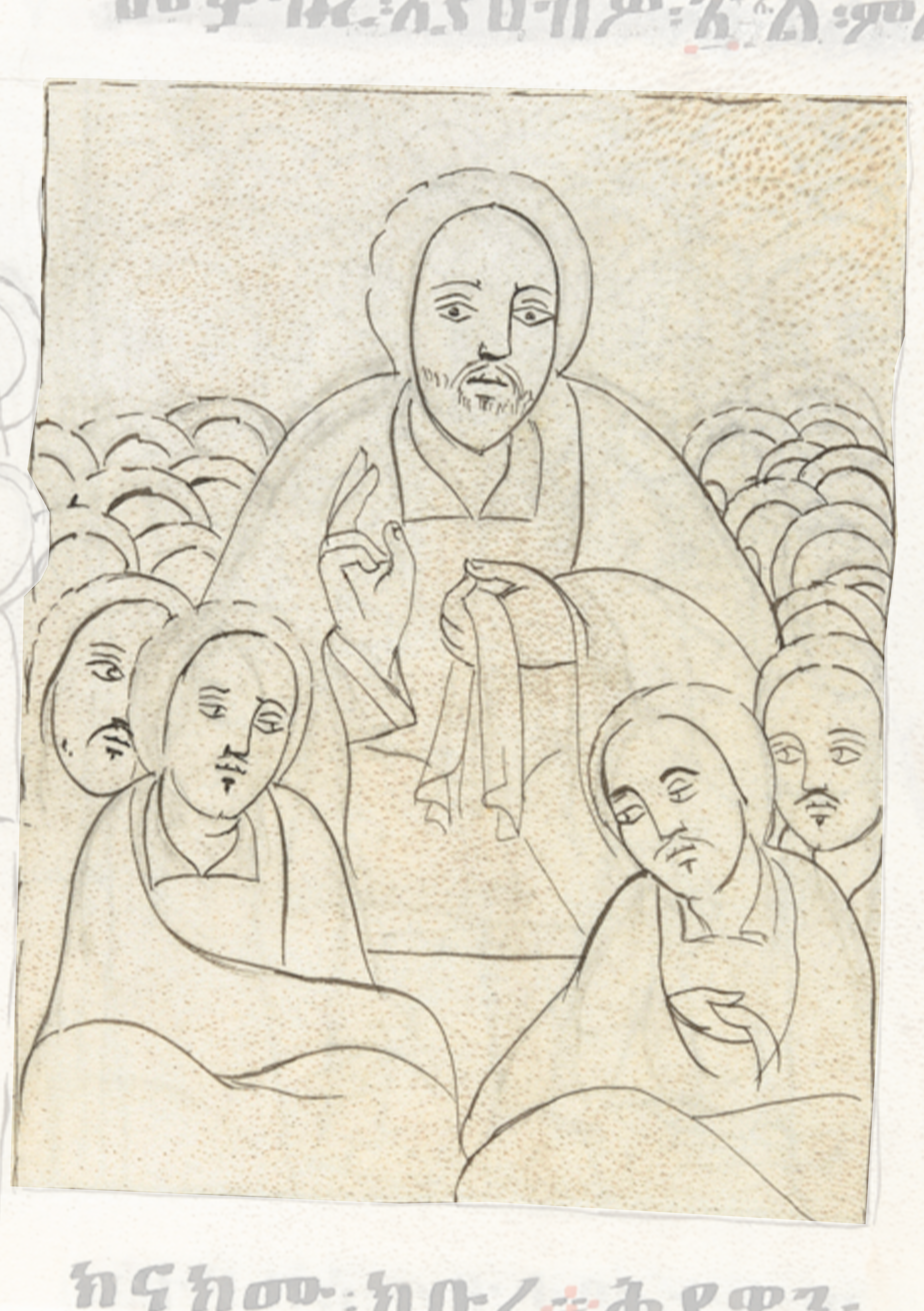 Drawing Of A Man And Two Women