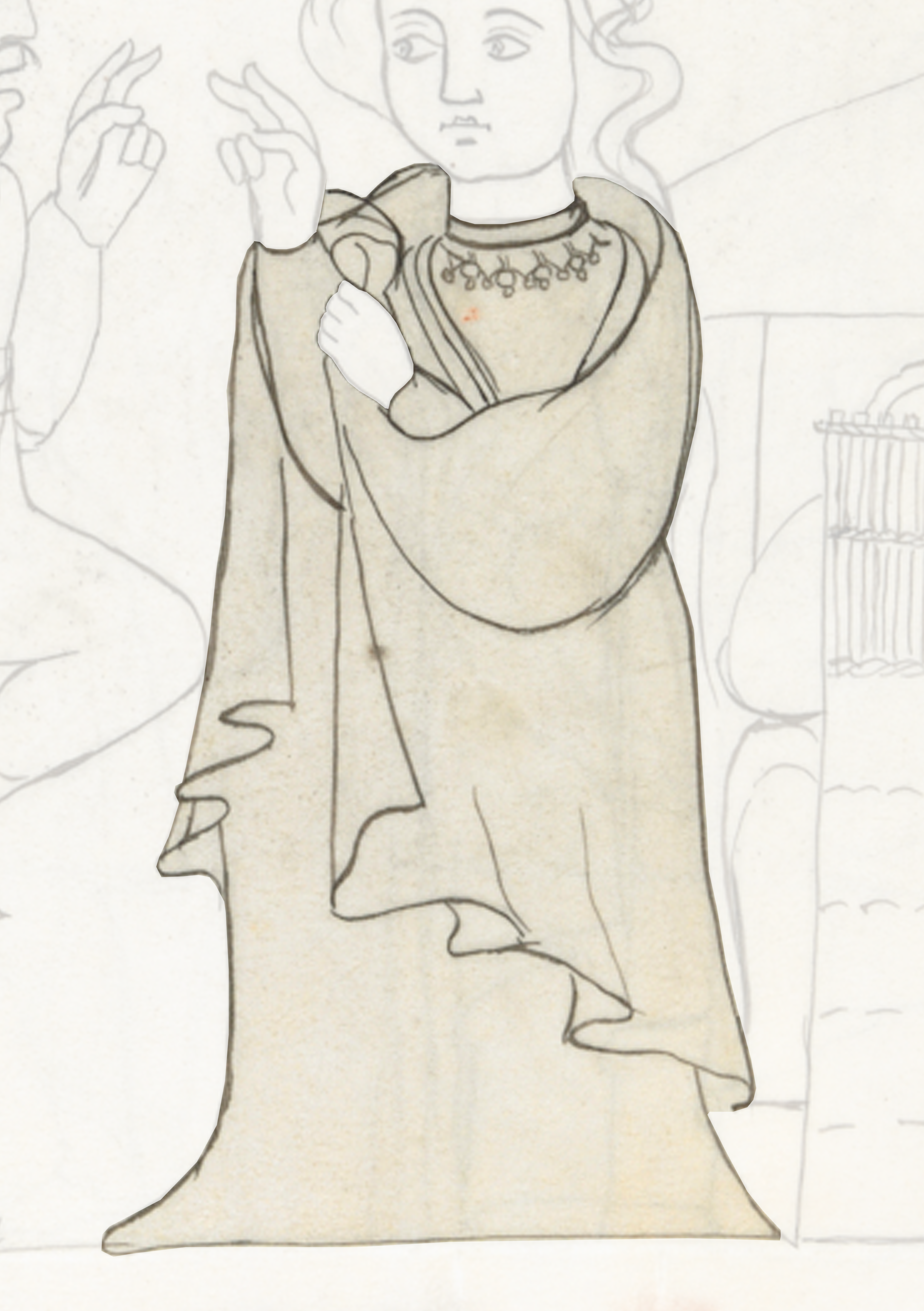 Drawing Of A Woman In A Dress