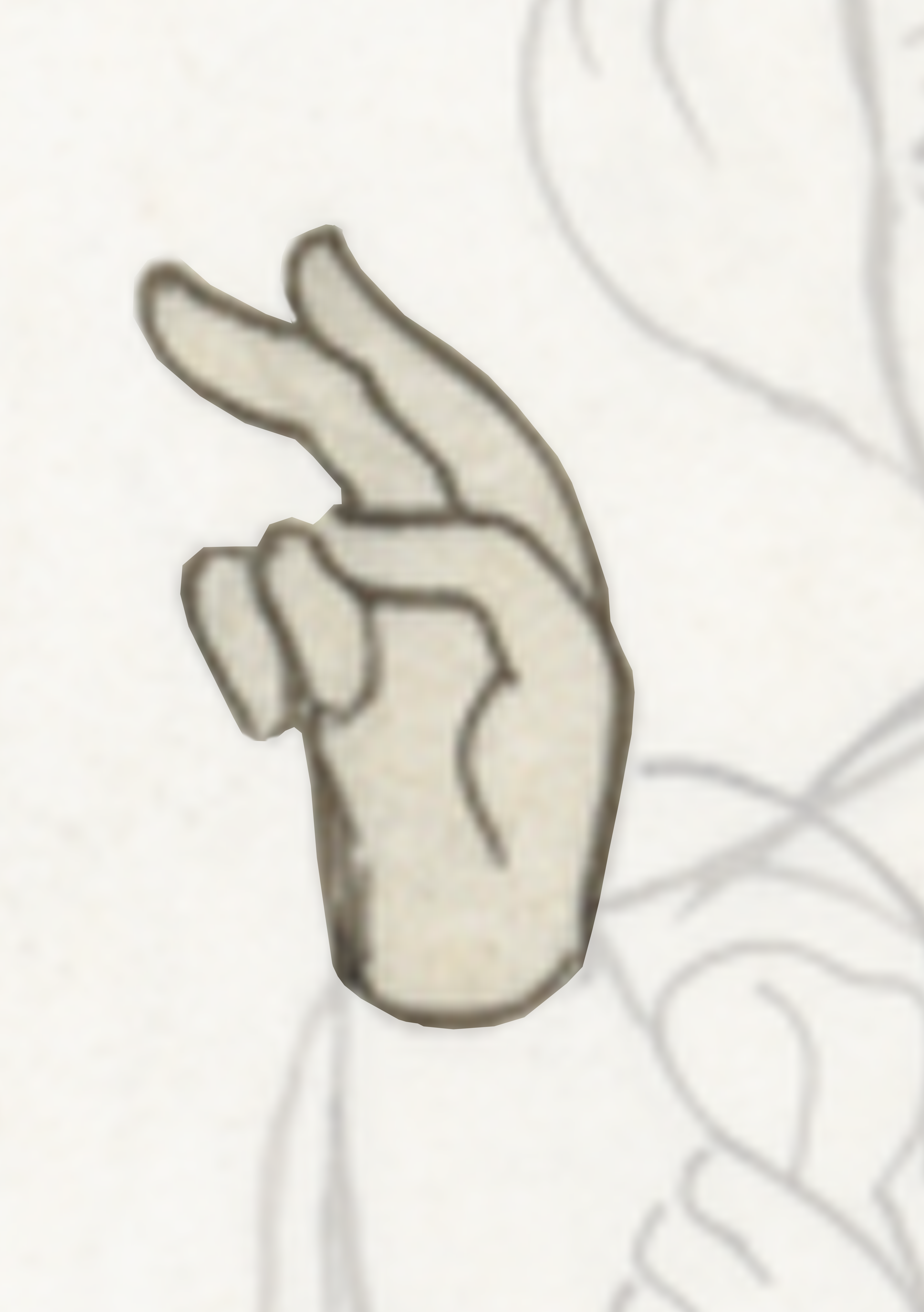Drawing Of A Hand With A Peace Sign