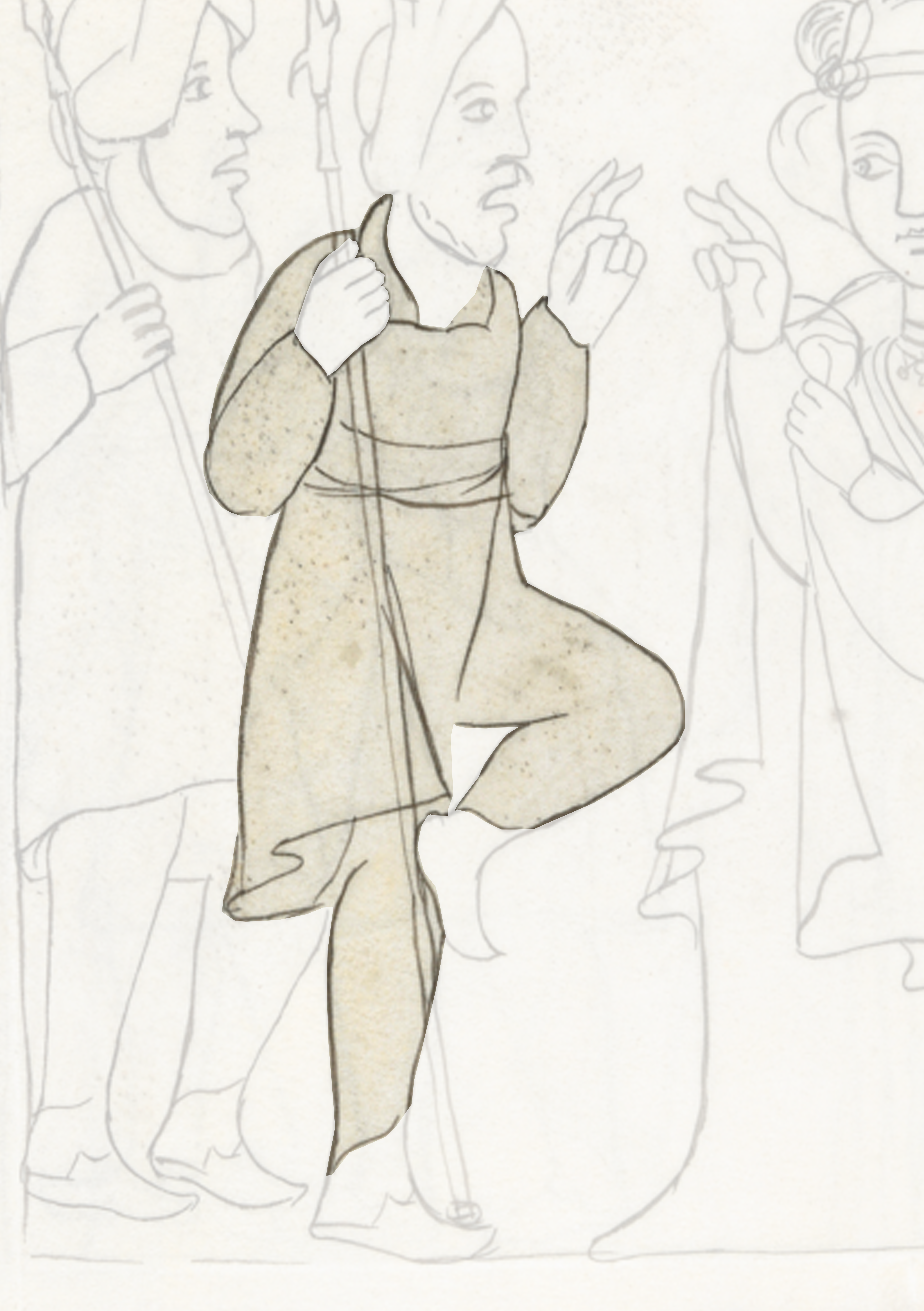 Drawing Of A Man Holding A Knife