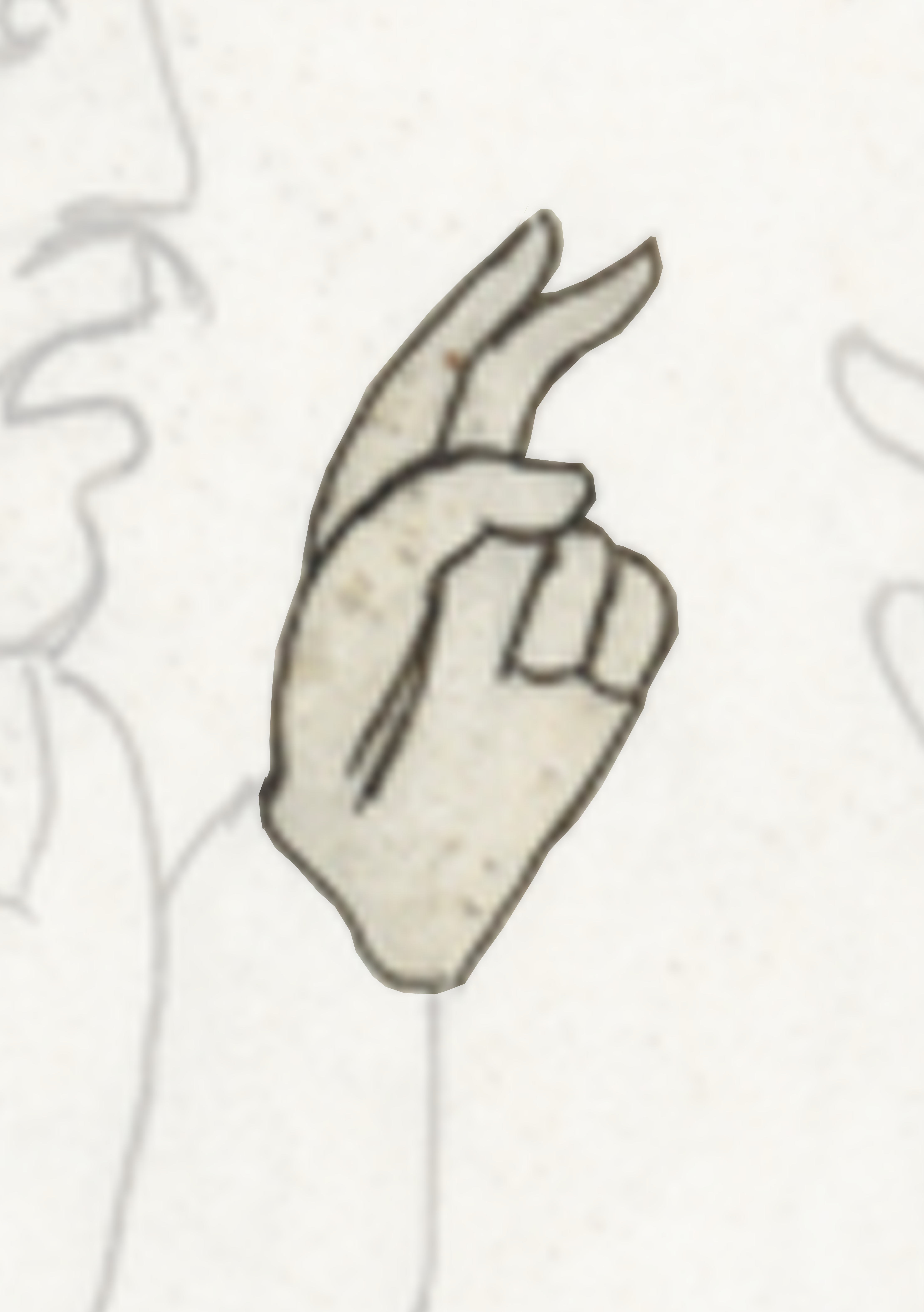 Drawing Of A Hand With A Finger On It