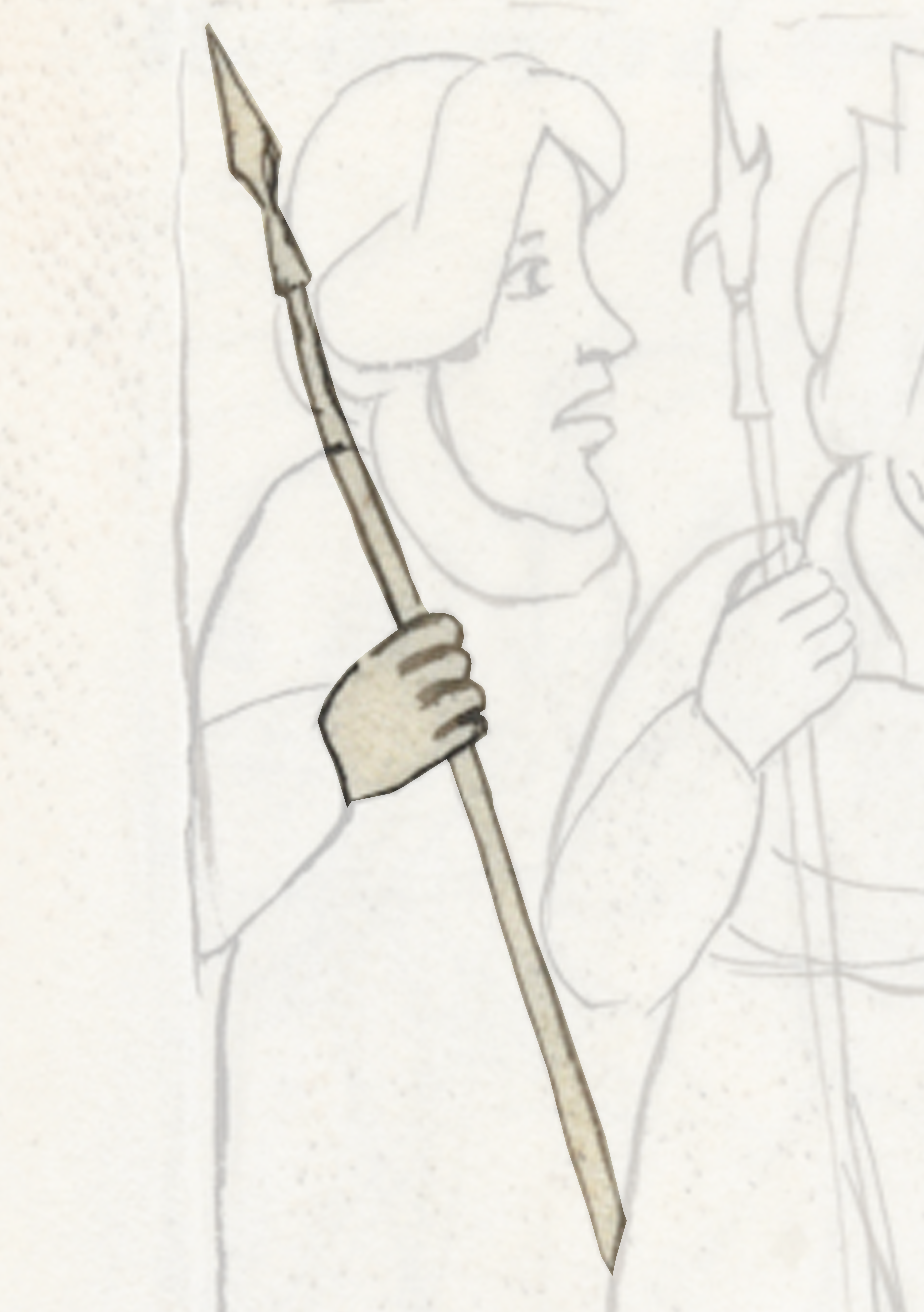 Drawing Of A Man Holding A Knife