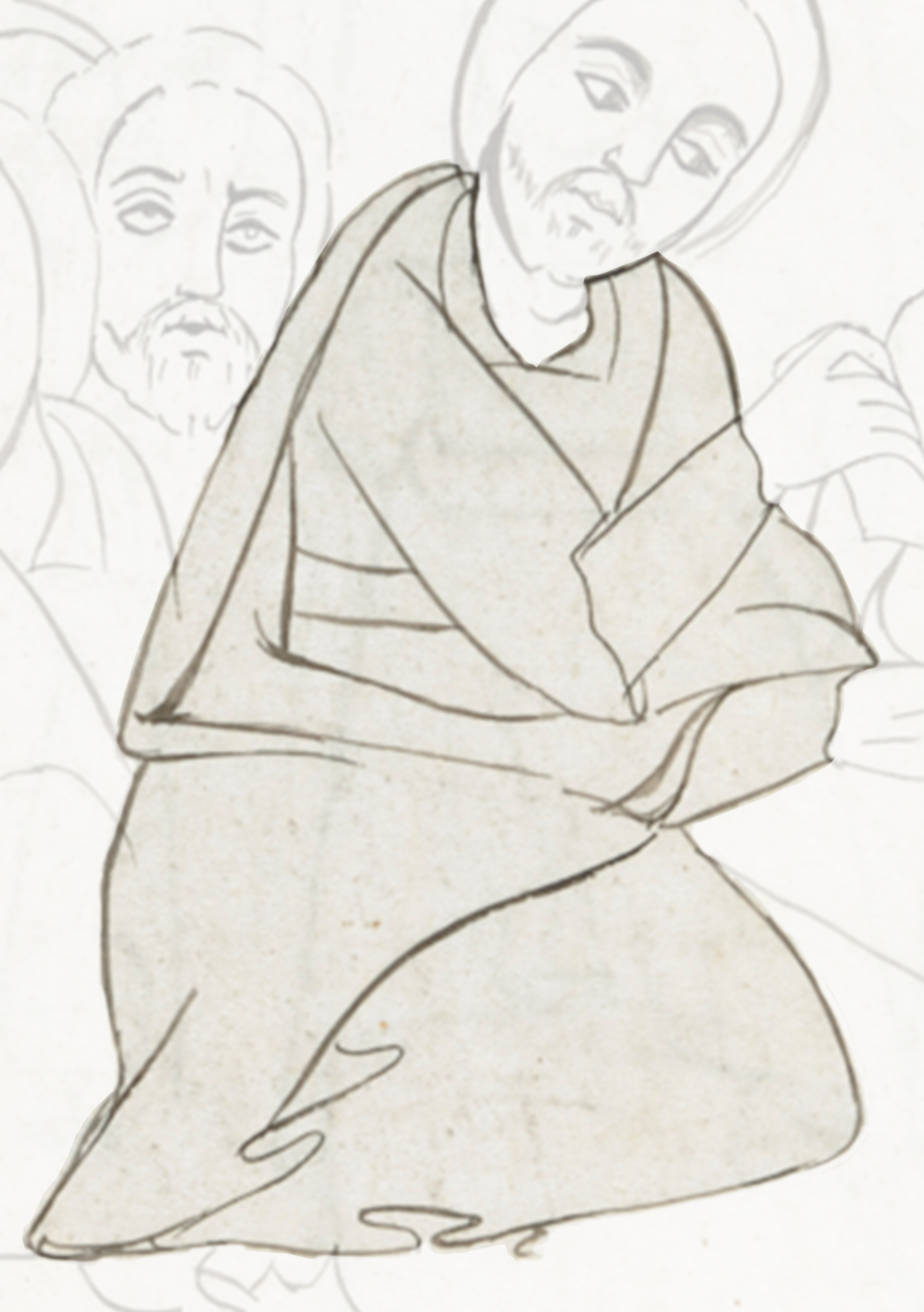 Drawing Of A Man Sitting On A Chair