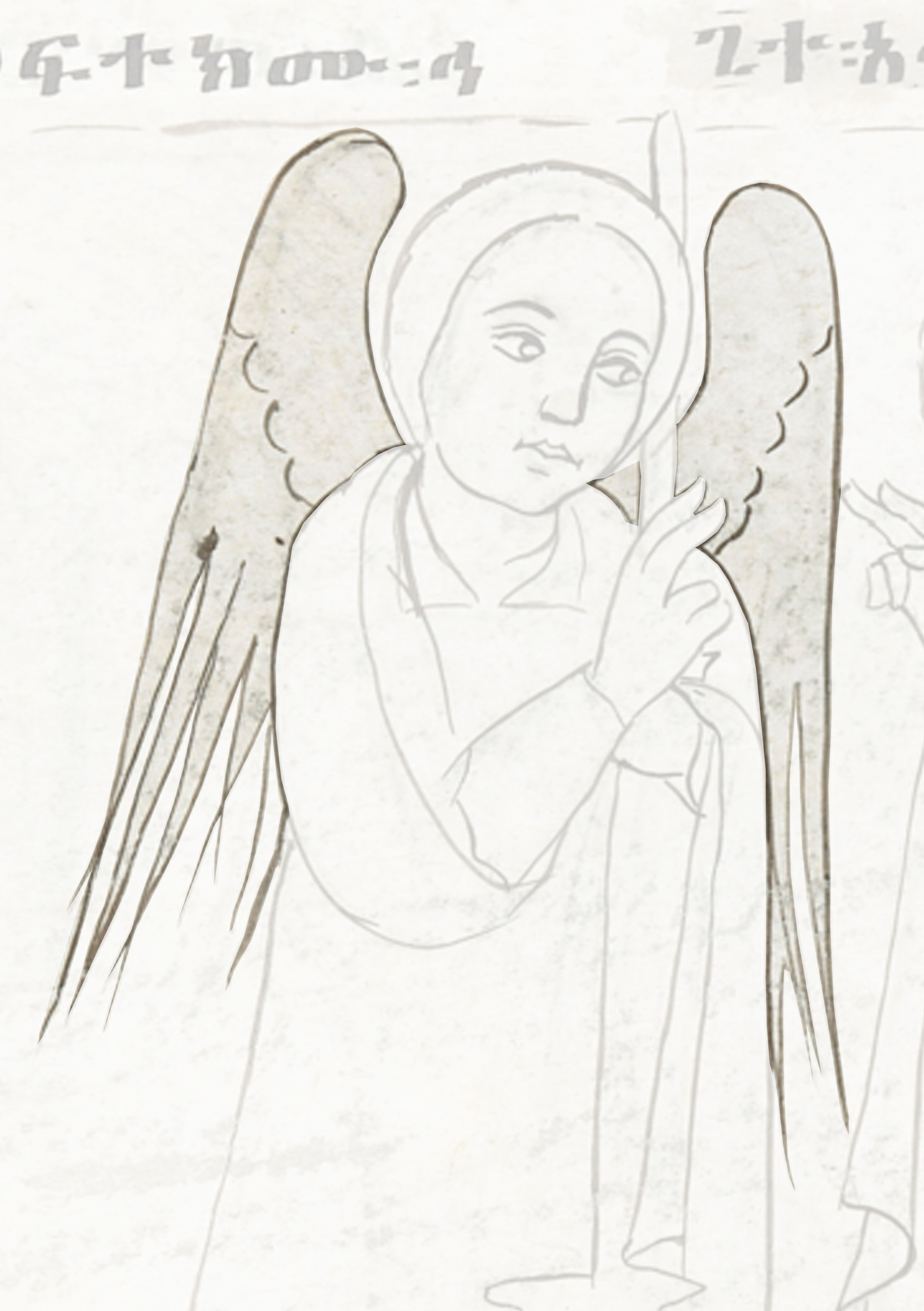 Drawing Of An Angel Holding A Baby