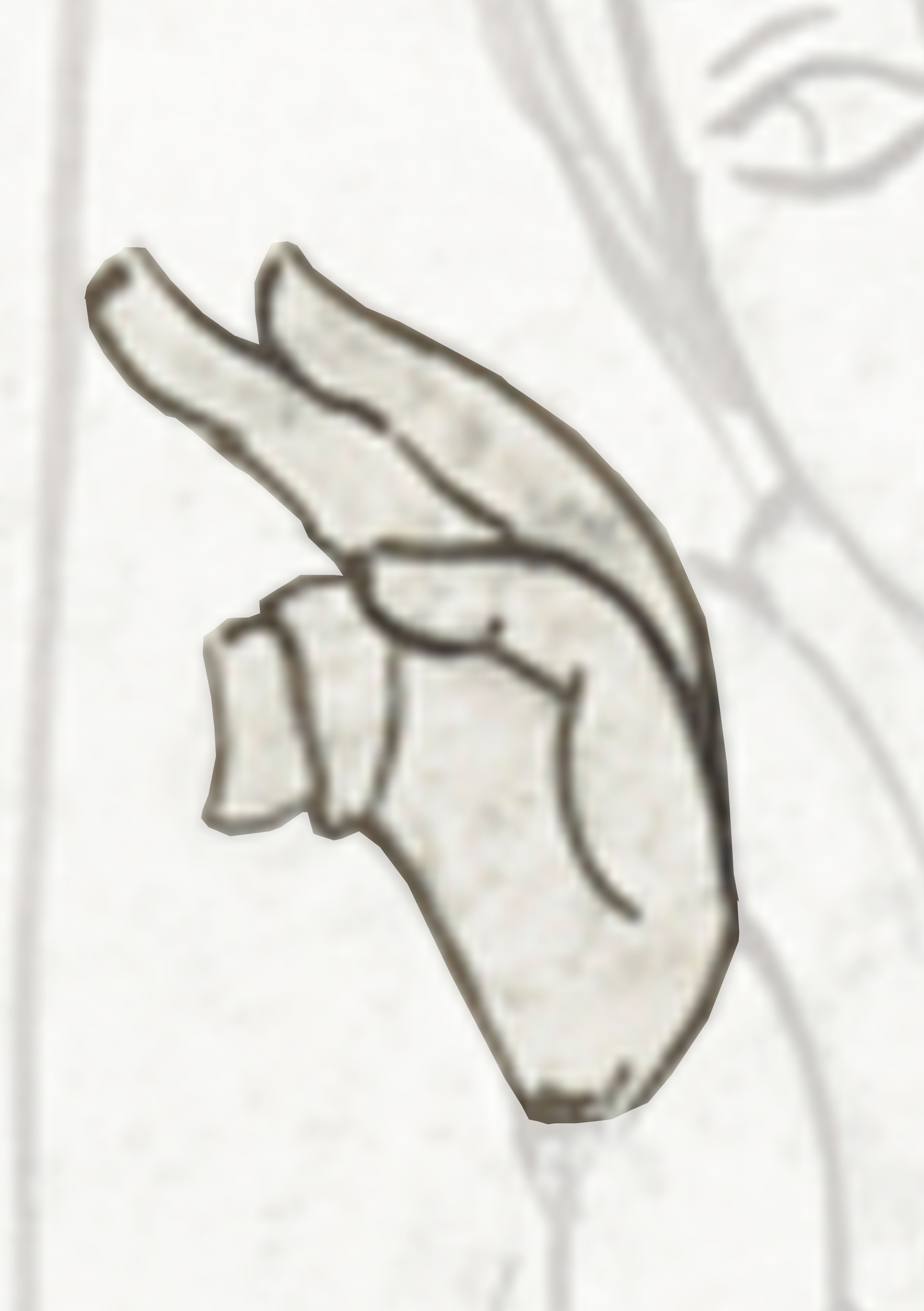 Drawing Of A Hand Holding A Knife