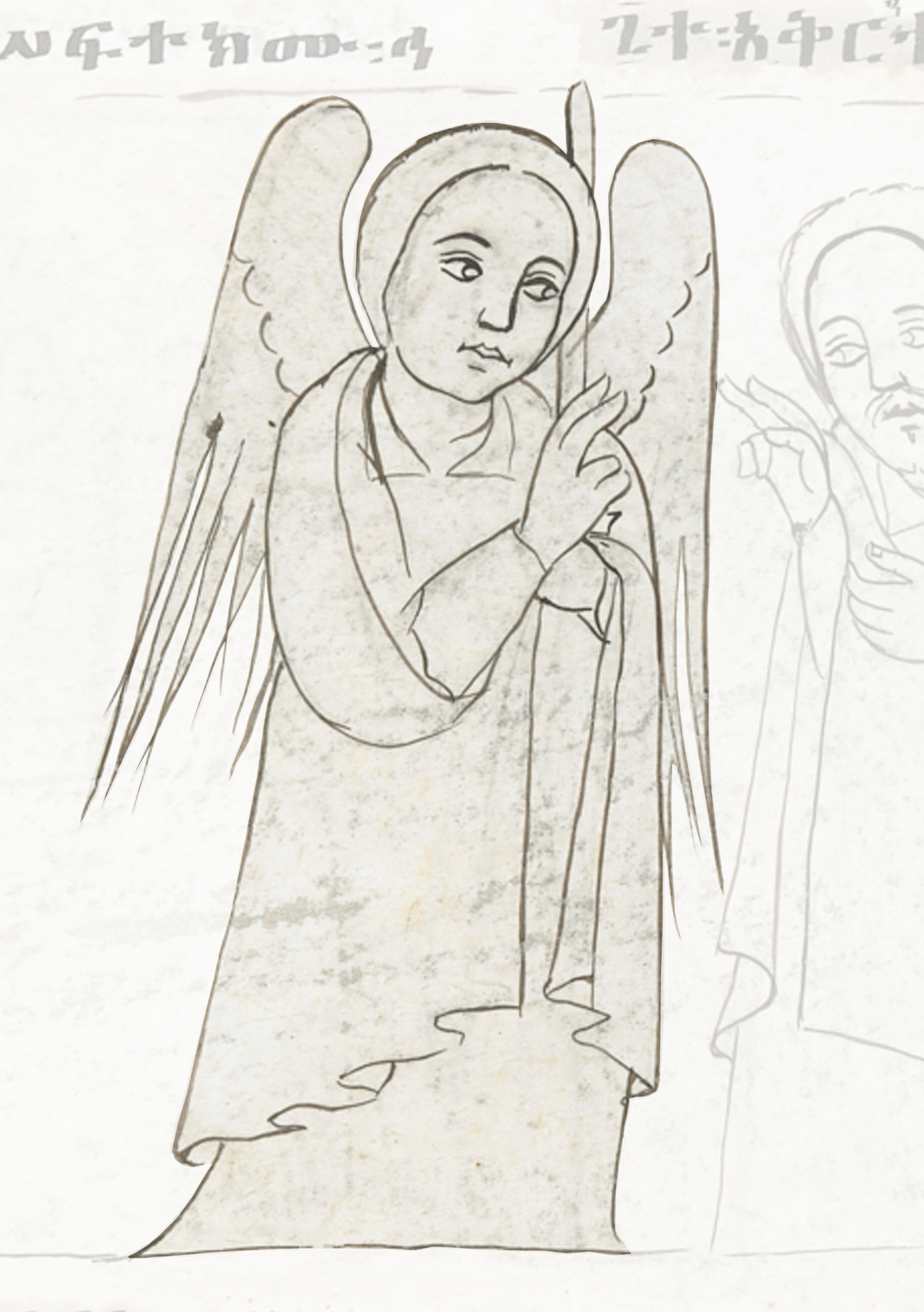 Drawing Of An Angel Holding A Child