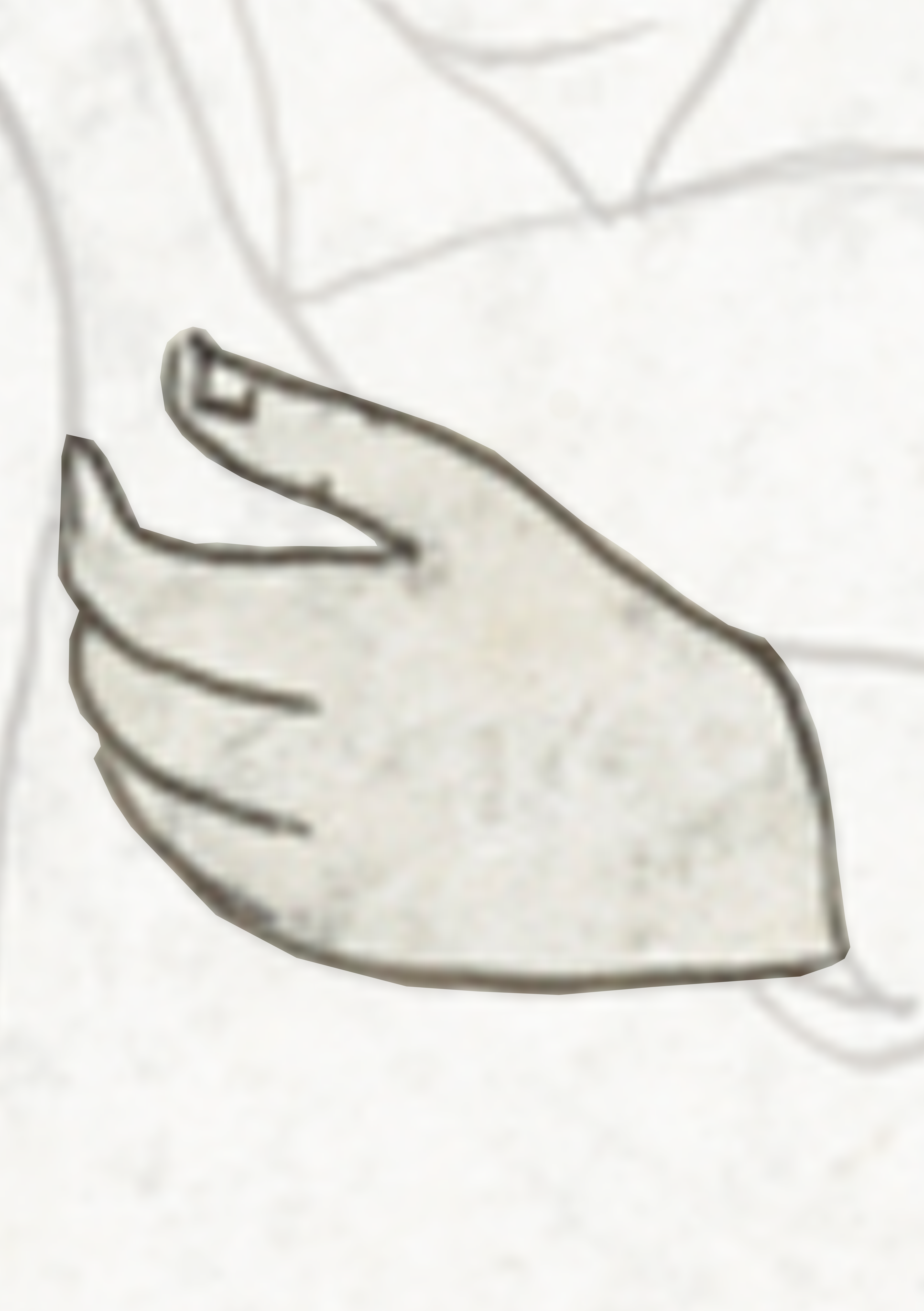 Drawing Of A Hand Holding A Piece Of Paper