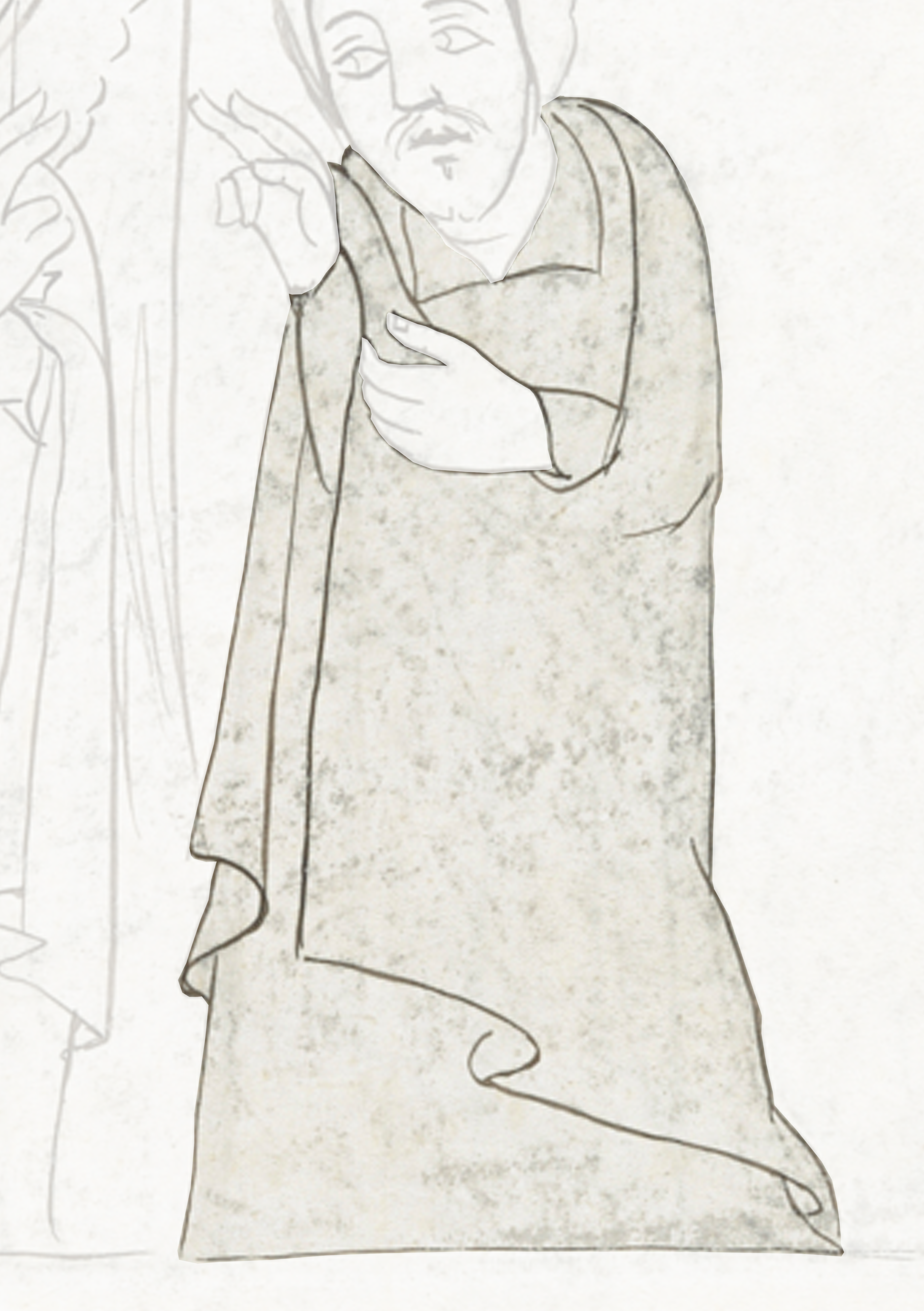 Drawing Of A Man In A Robe