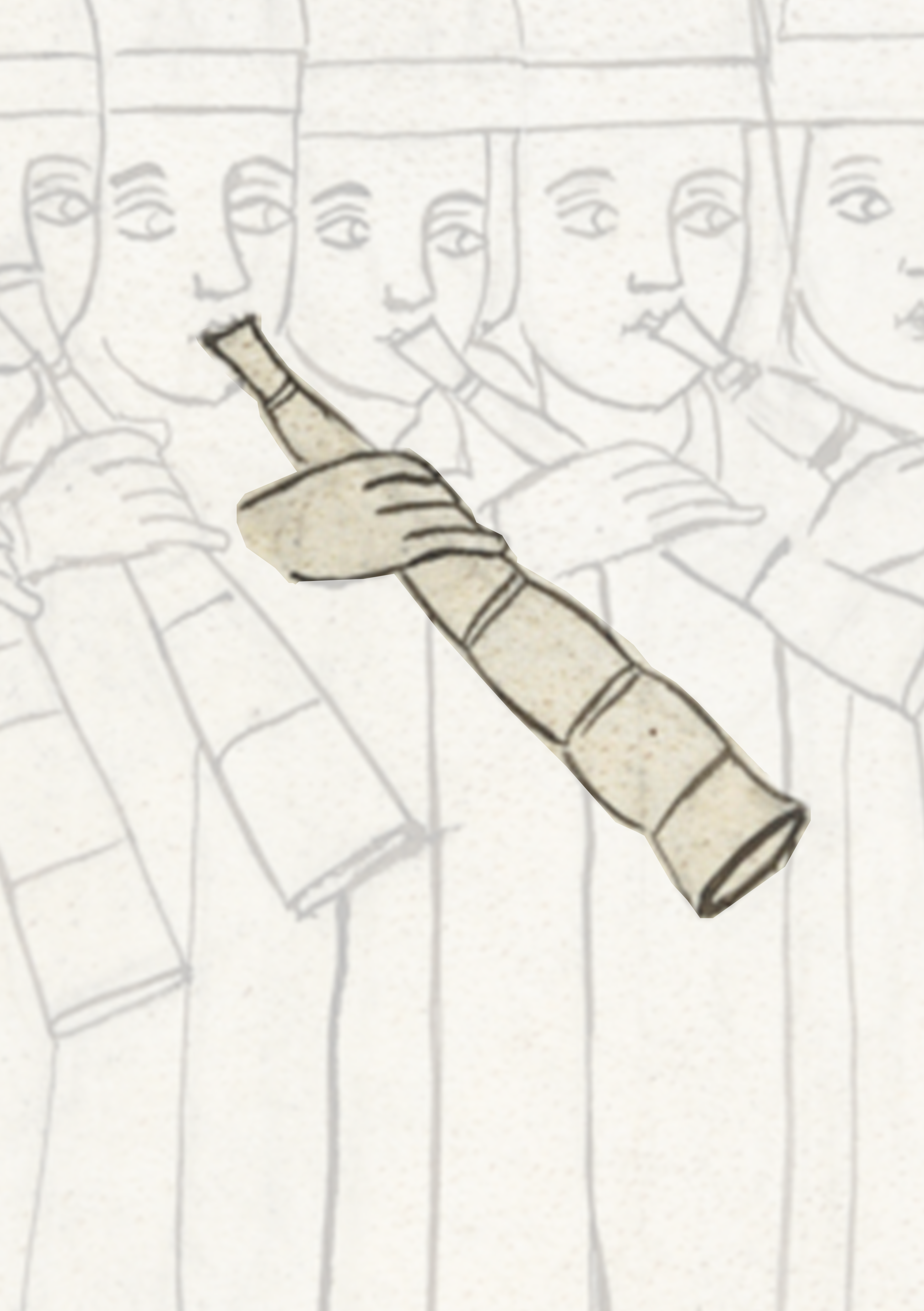Drawing Of A Man Holding A Bottle