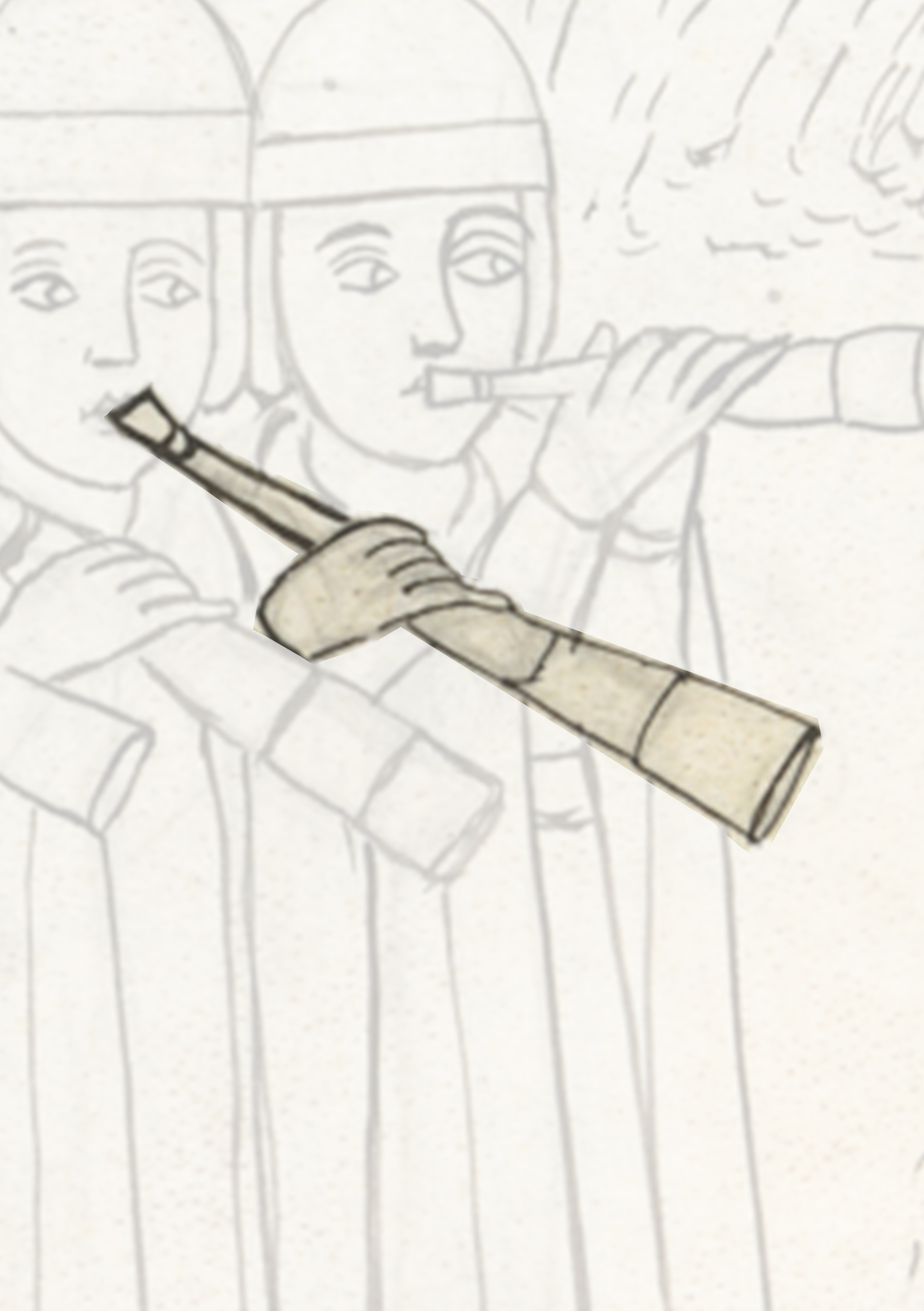 Drawing Of A Man Holding A Gun