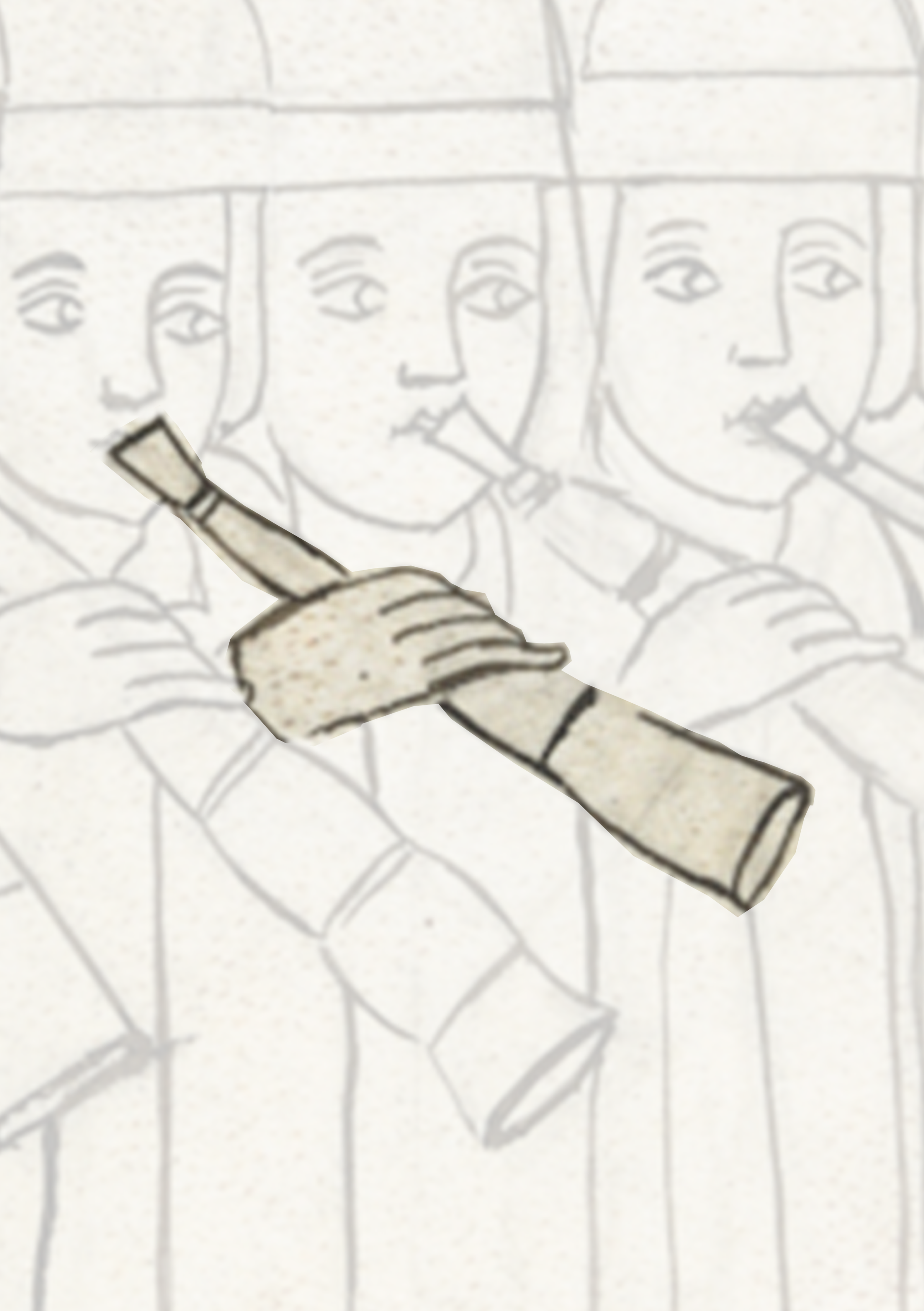 Drawing Of A Man Holding A Bottle