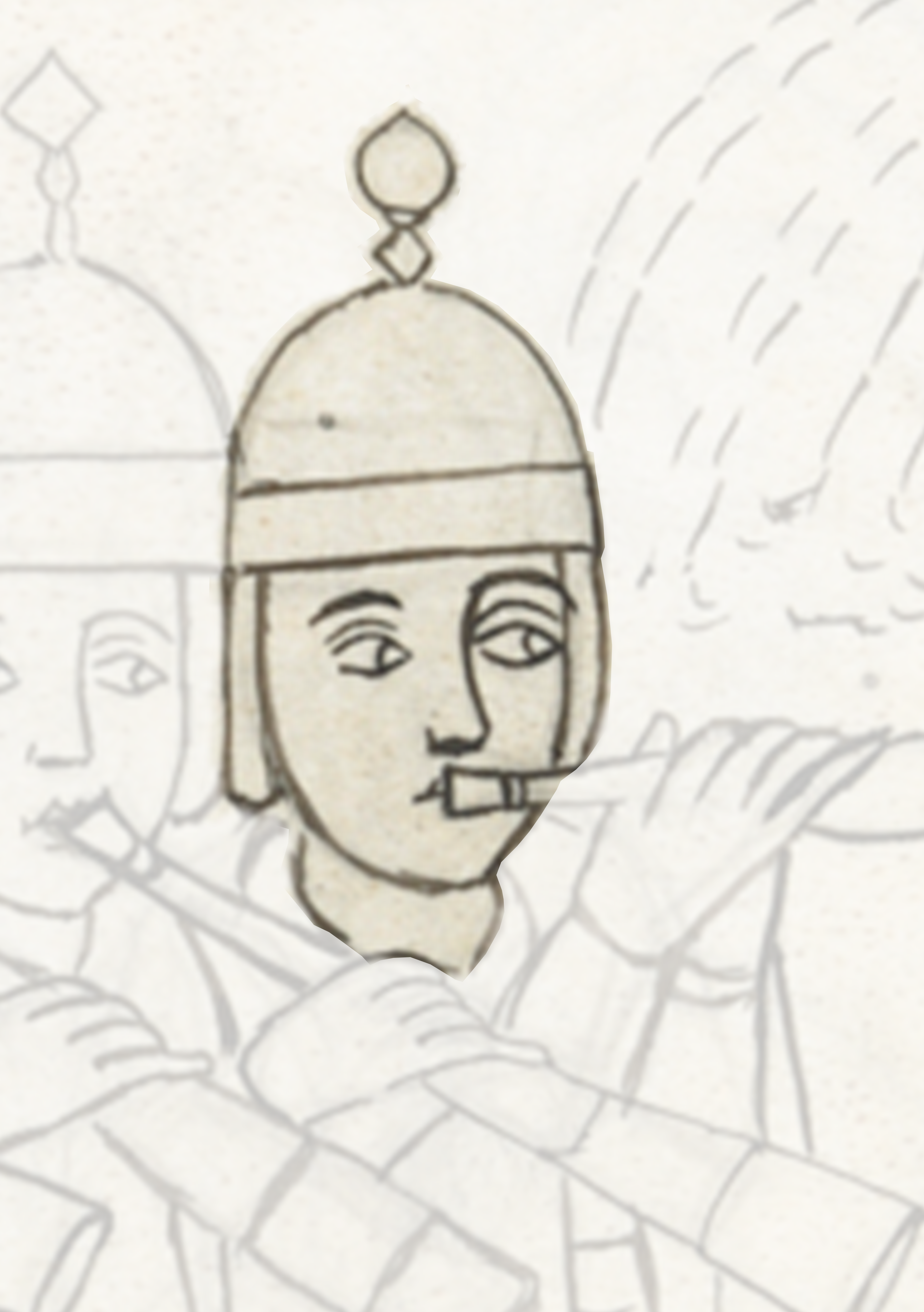 Drawing Of A Man With A Hat On