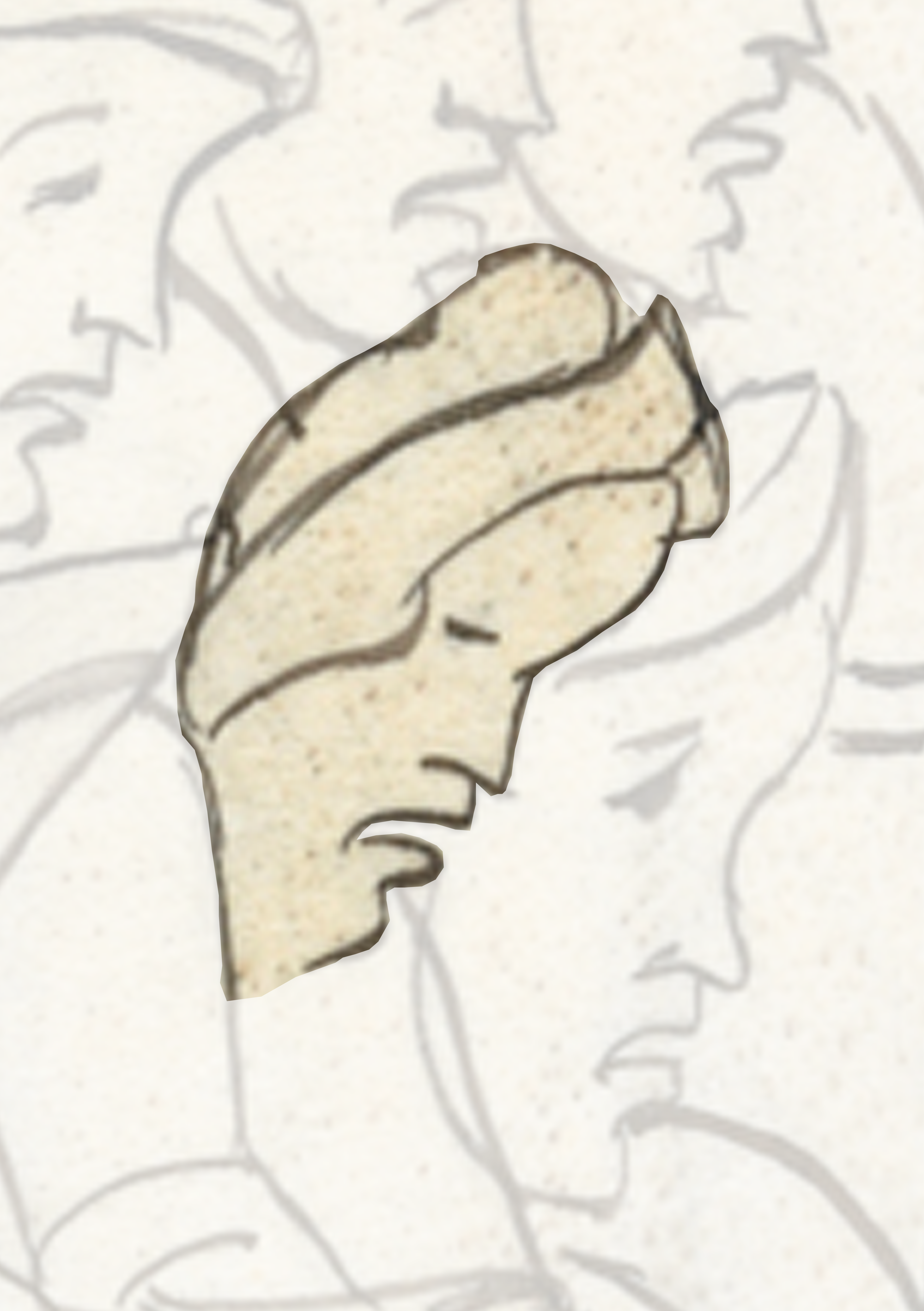 Piece Of Bread With A Face Drawn On It
