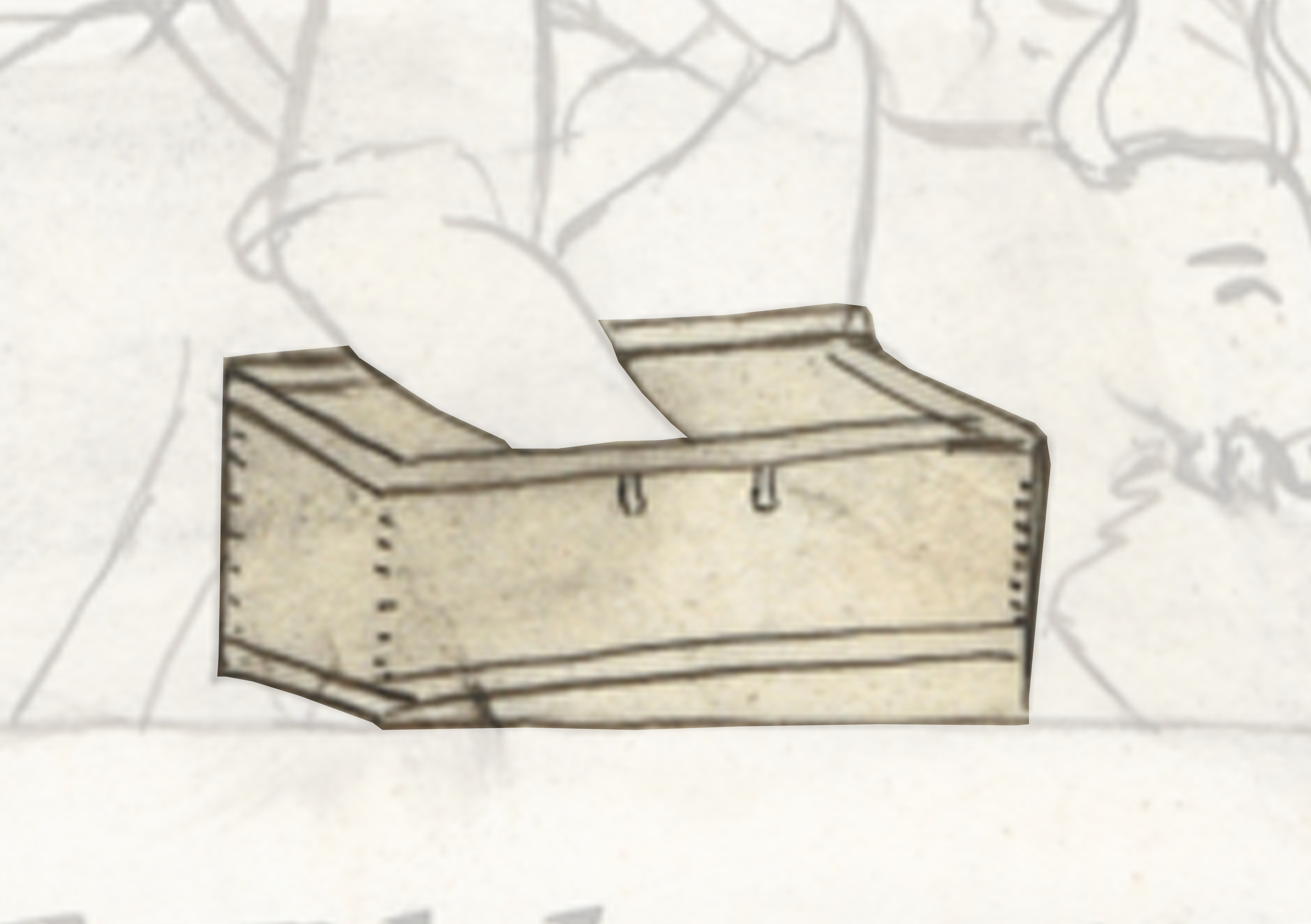 Piece Of Paper With A Drawing Of A Chest