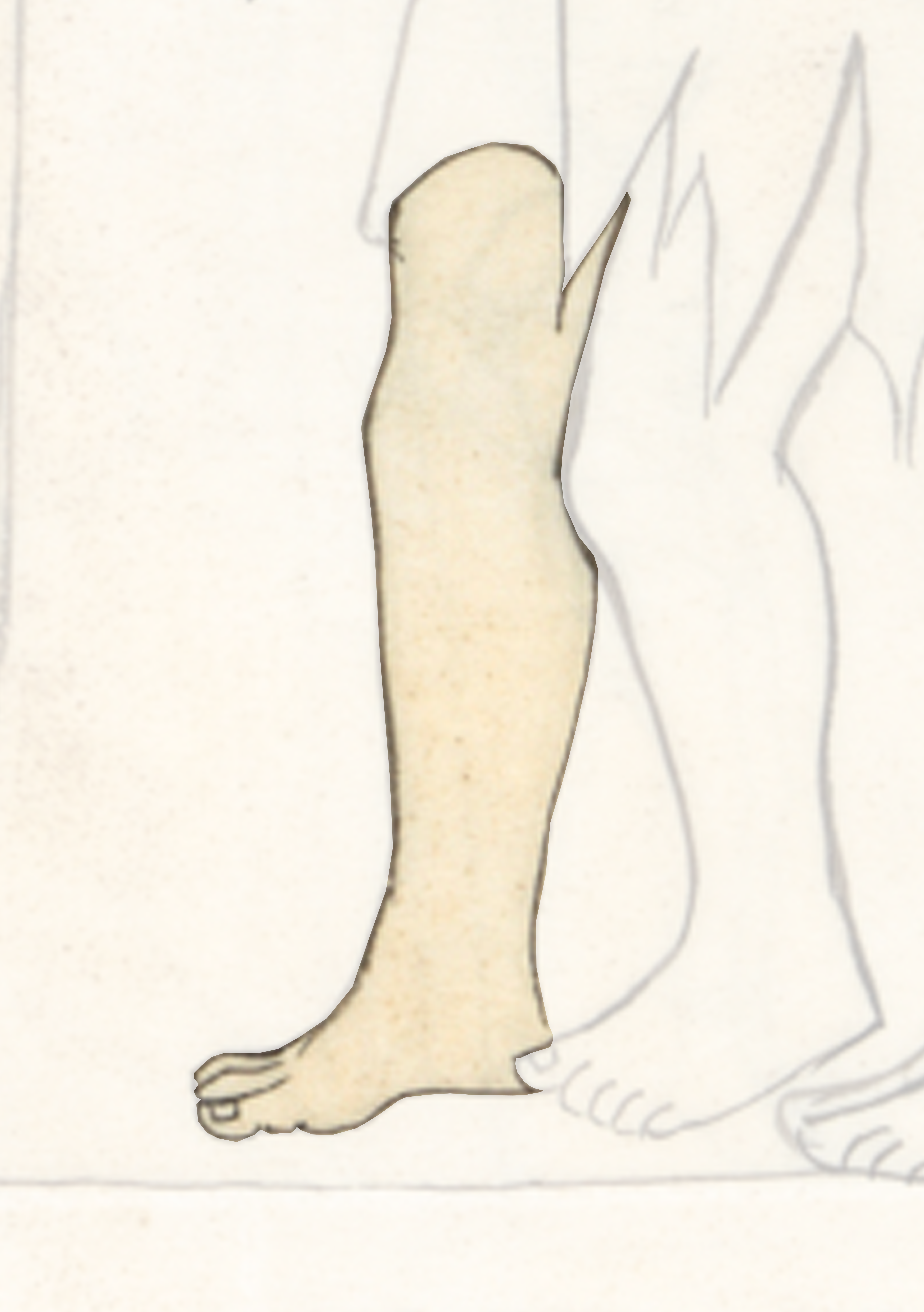 Drawing Of A Dog Standing On A White Surface