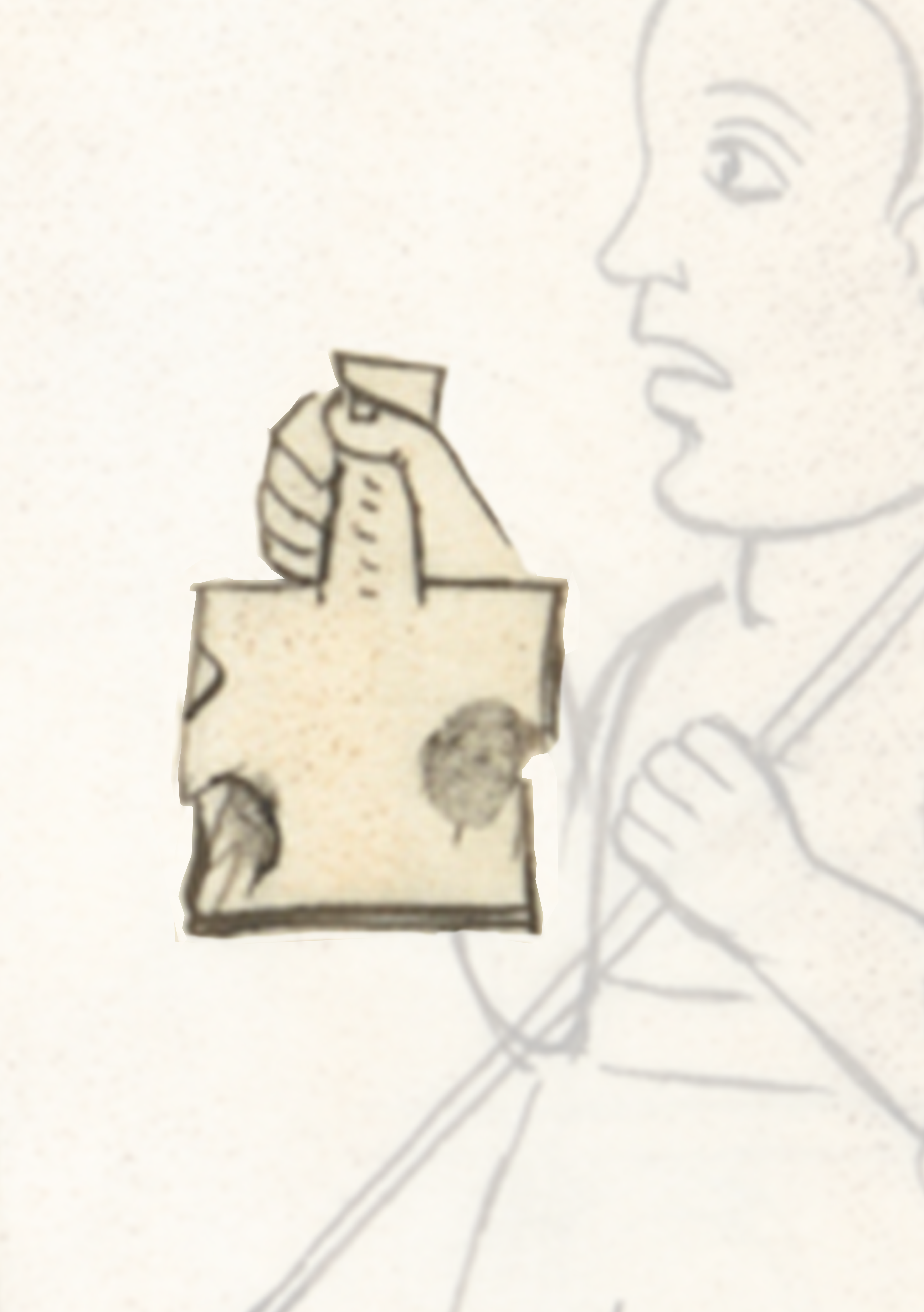 Drawing Of A Man Holding A Knife