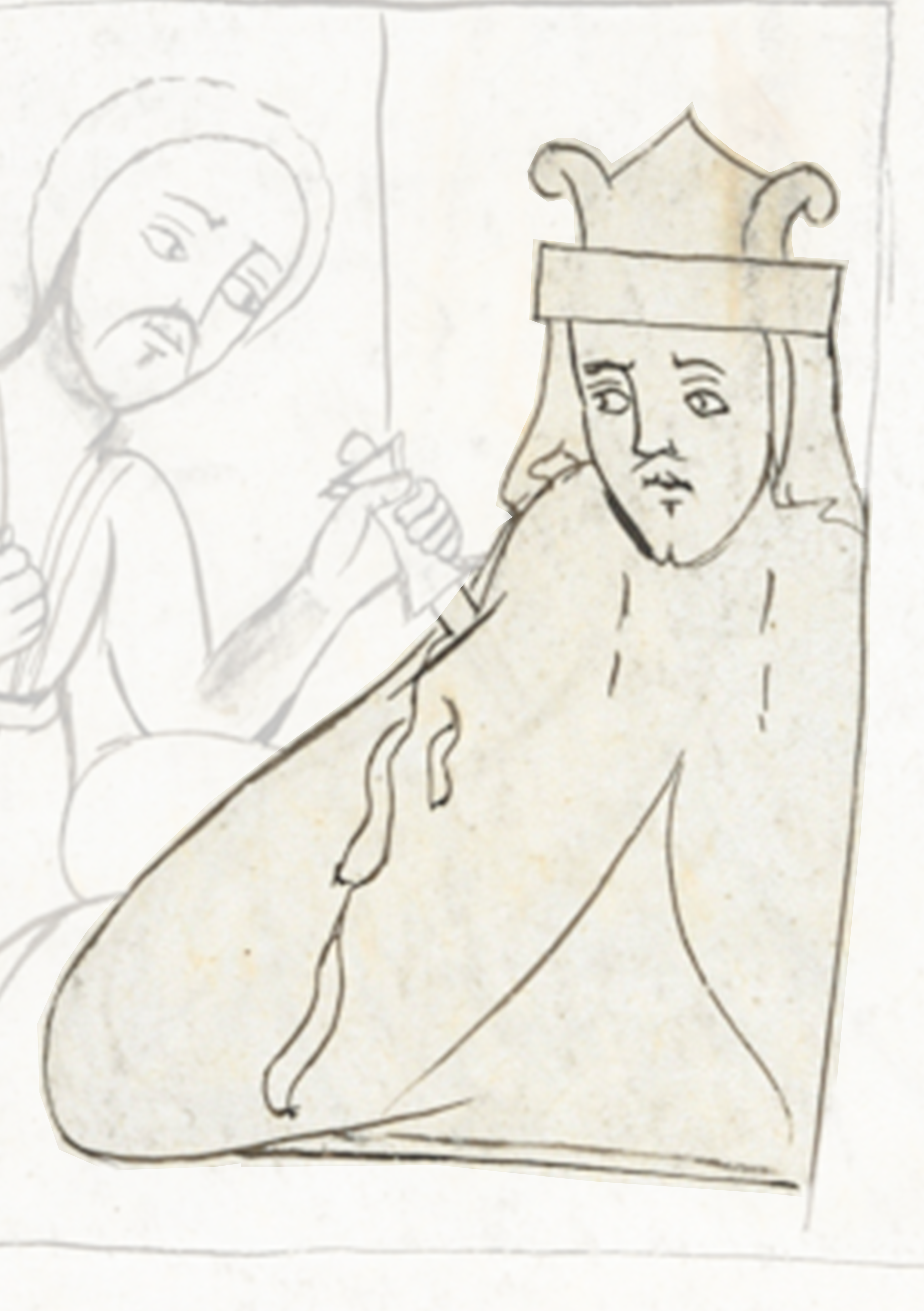Drawing Of A Man With A Crown
