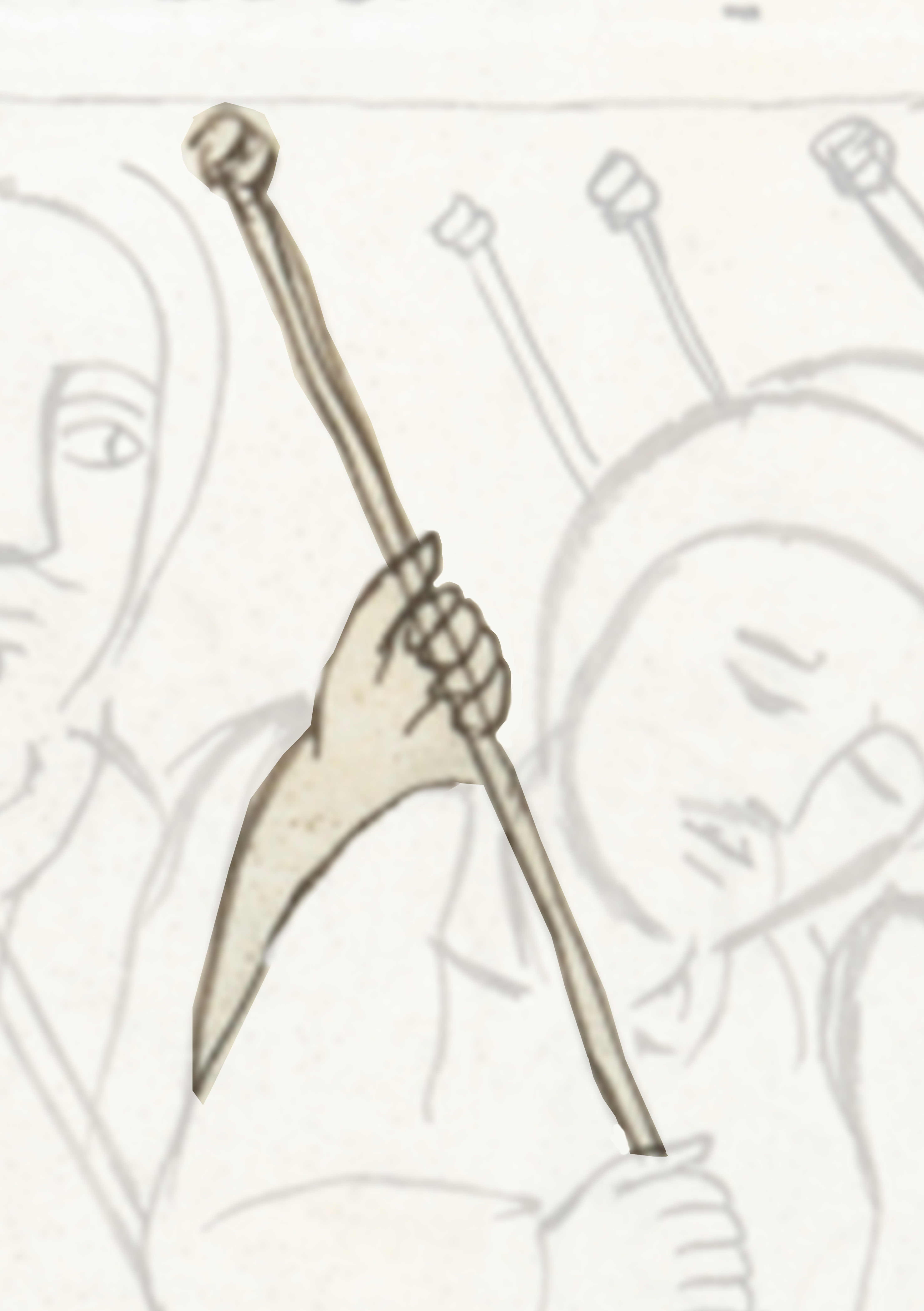Drawing Of A Man Holding A Knife