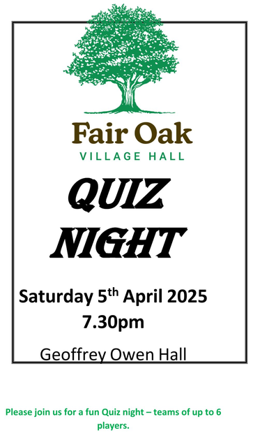 Fair Oak Village Hall Quiz Night picture