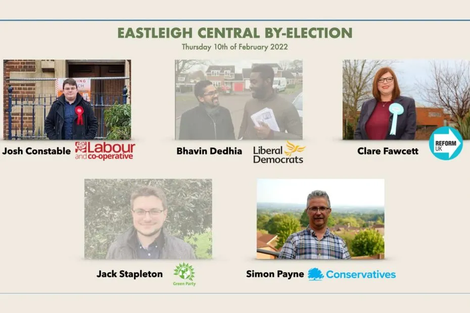 Eastleigh Central Borough Council Election 2022: Candidate Introductions for 10th of February 2022 image