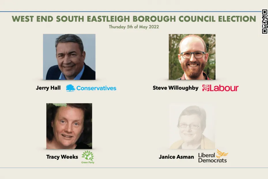 West End South Borough Council Election 2022: Candidate Introductions for 5th of May 2022 image