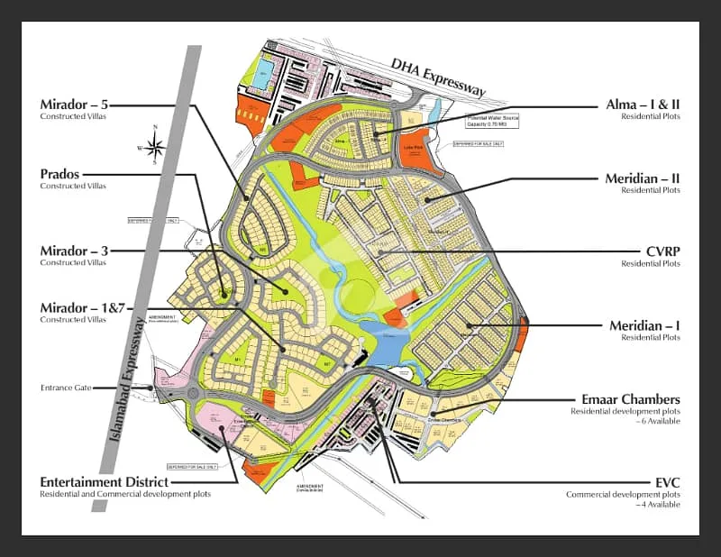 1 Kanal Plot Available for Sale in M5 Emaar Canyon Views