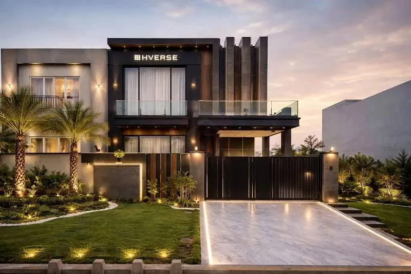 A Luxurious Mansion With 10 KV Sollar. Wide Approach Excellent Location DHA 9 Town House For Sale