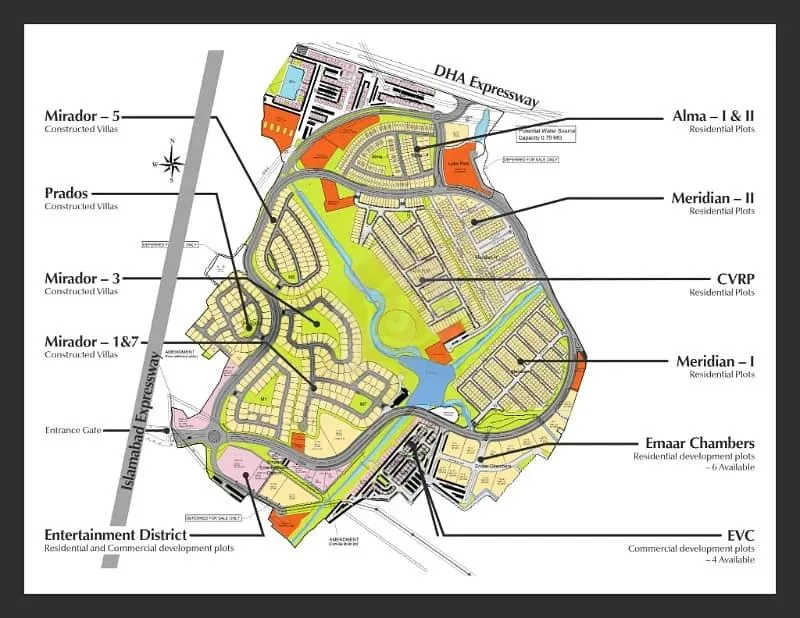 1 Kanal Plot Available for Sale in M5 Emaar Canyon Views