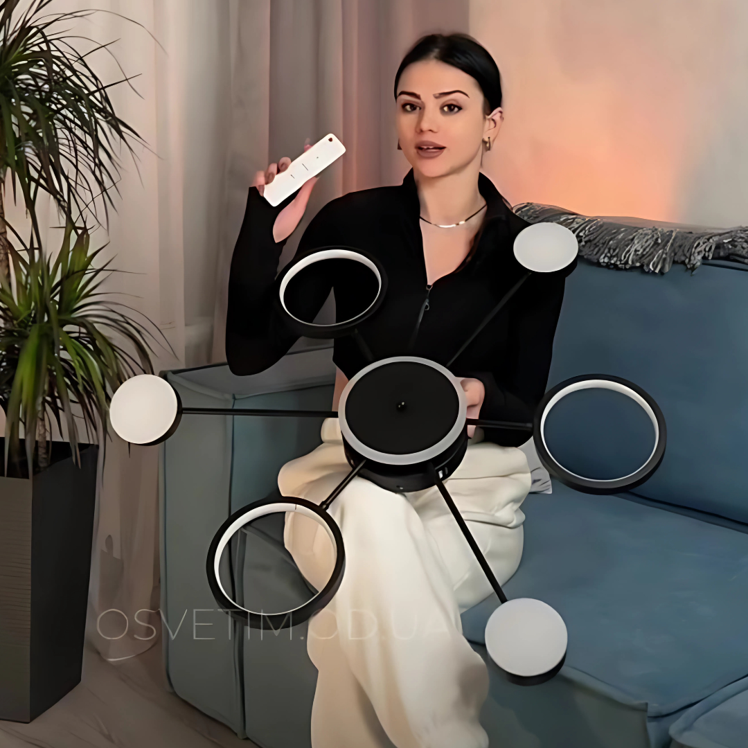 Стельова LED-люстра 76 см з регулюванням яскравості та кольору