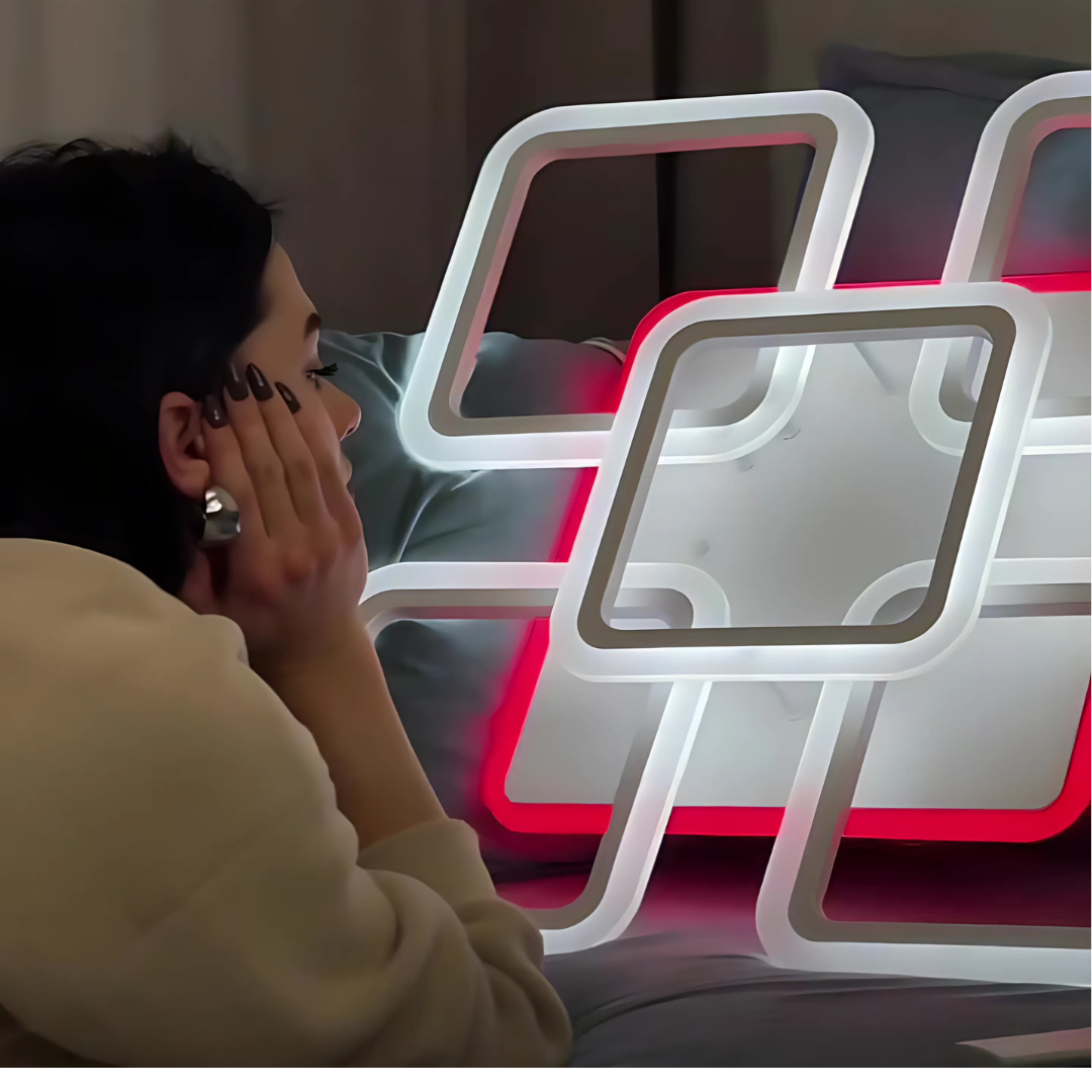 Сучасна LED люстра з димером і RGB підсвіткою, форма квадрат