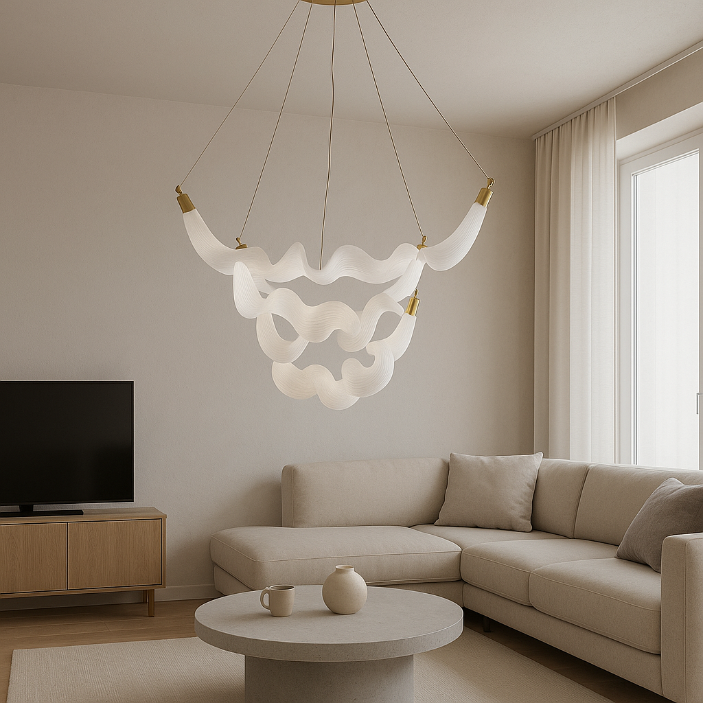 Люстра підвісна LED 7813034-3 AB бронзова Ø700 мм для кухні та вітальні — купити онлайн