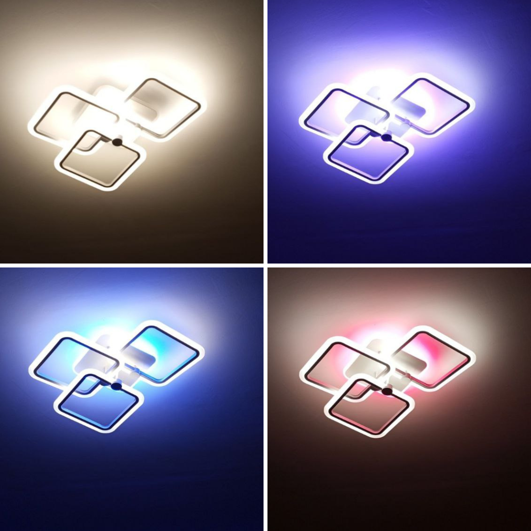 Світлодіодна люстра здатна наповнити кімнату різними кольорами.