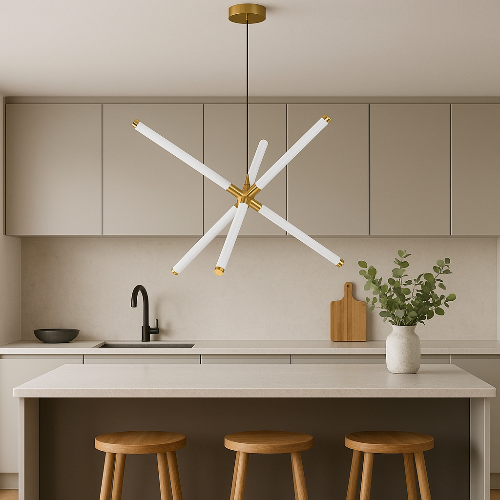 Люстра кухонна підвісна бронзова над островом — купити онлайн