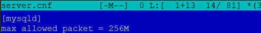 El servidor MySQL ha desaparecido error