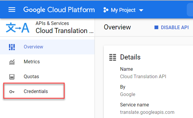 Translation of values into other languages using the Google Translate API