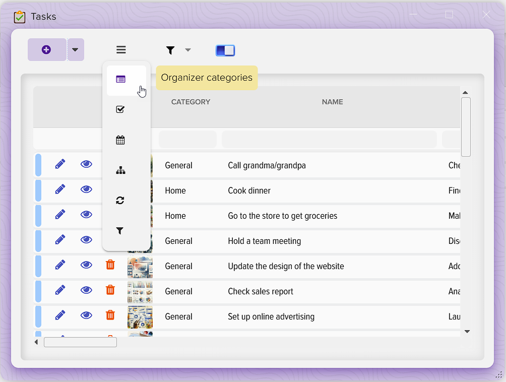 How to manage tasks in Elbuz