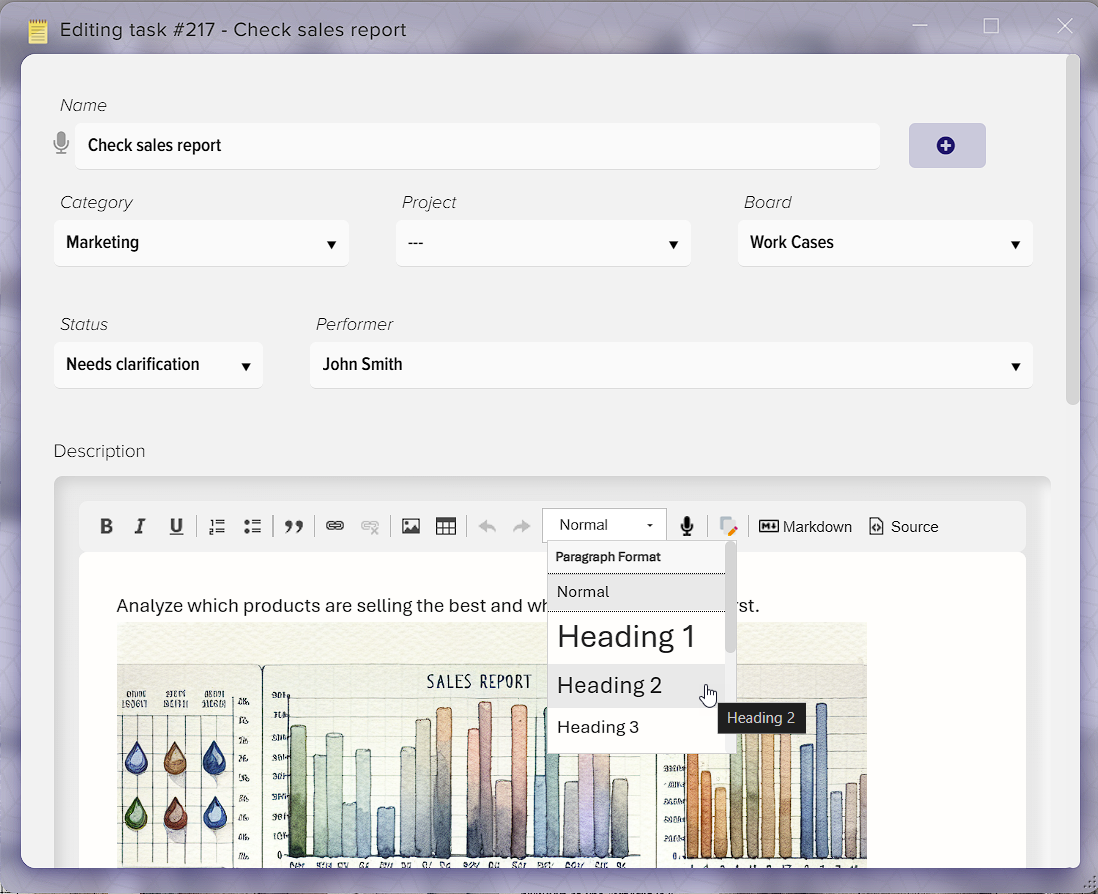 How to manage tasks in Elbuz
