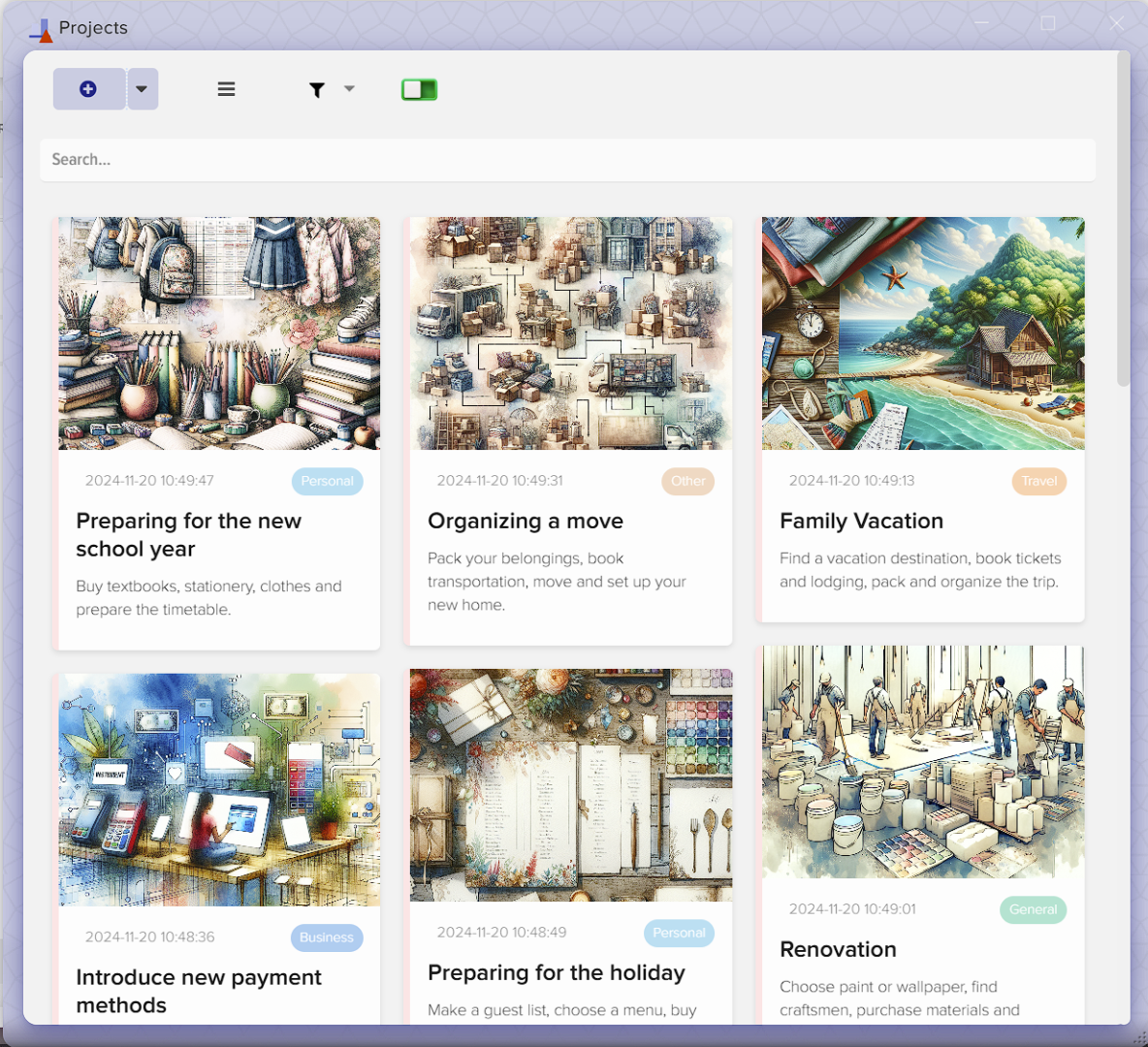 How to manage projects in Elbuz