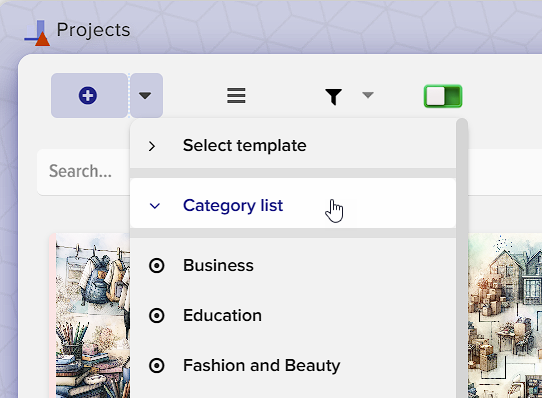How to manage projects in Elbuz